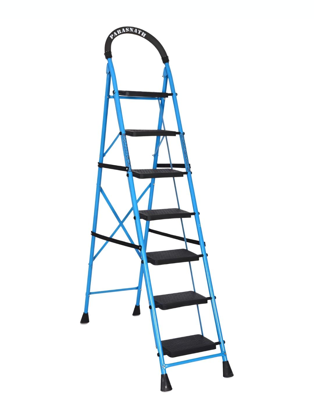 Buy Parasnath 7 Step GoUp Steel Ladder Blue Colour Foldable Step