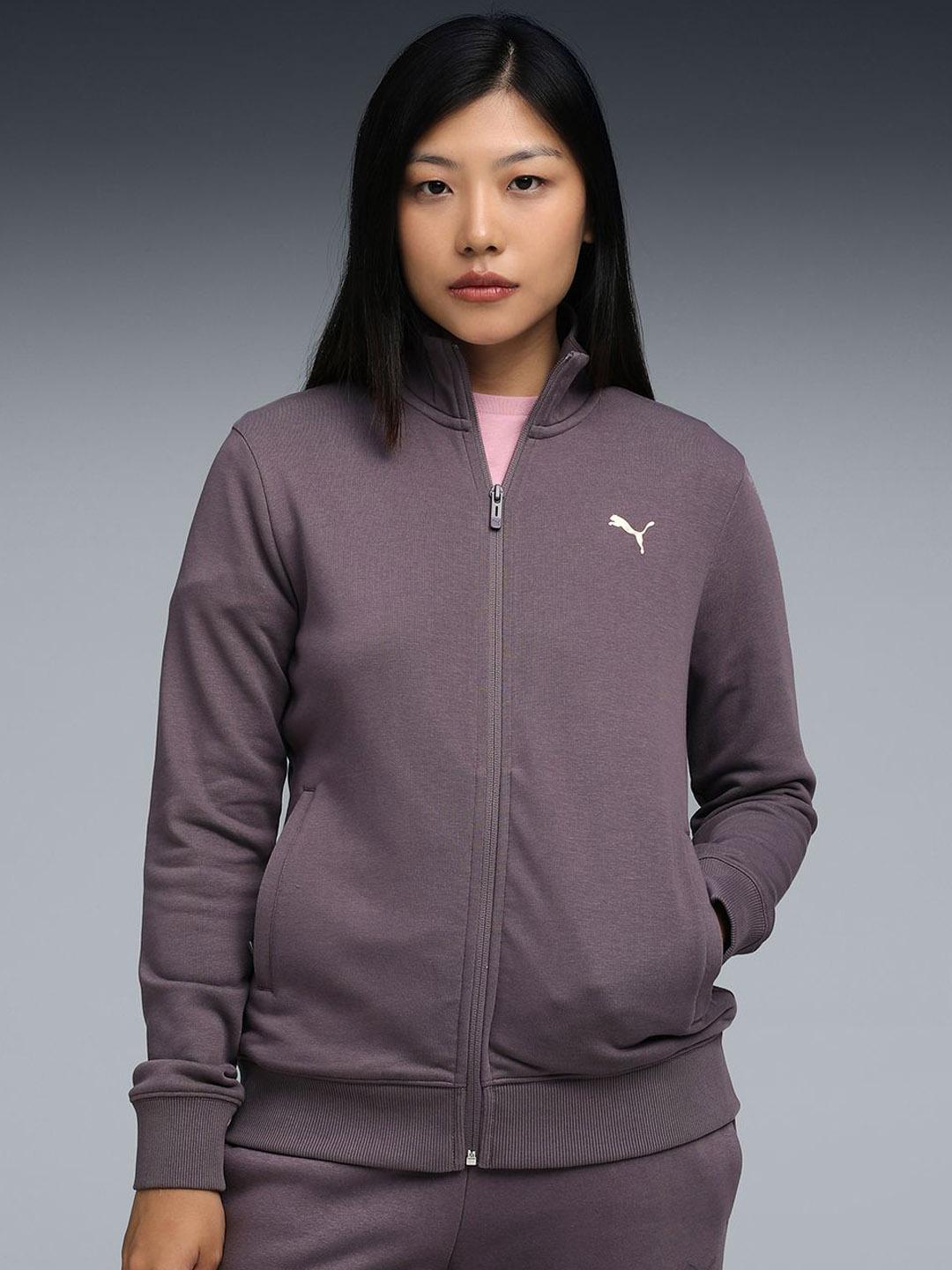 Buy Puma Women Essentials Zippered Full-Zip Cotton Jacket