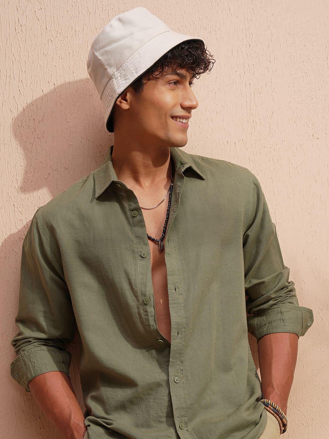 HIGHLANDER Cotton Linen Casual Shirt - Image 1
