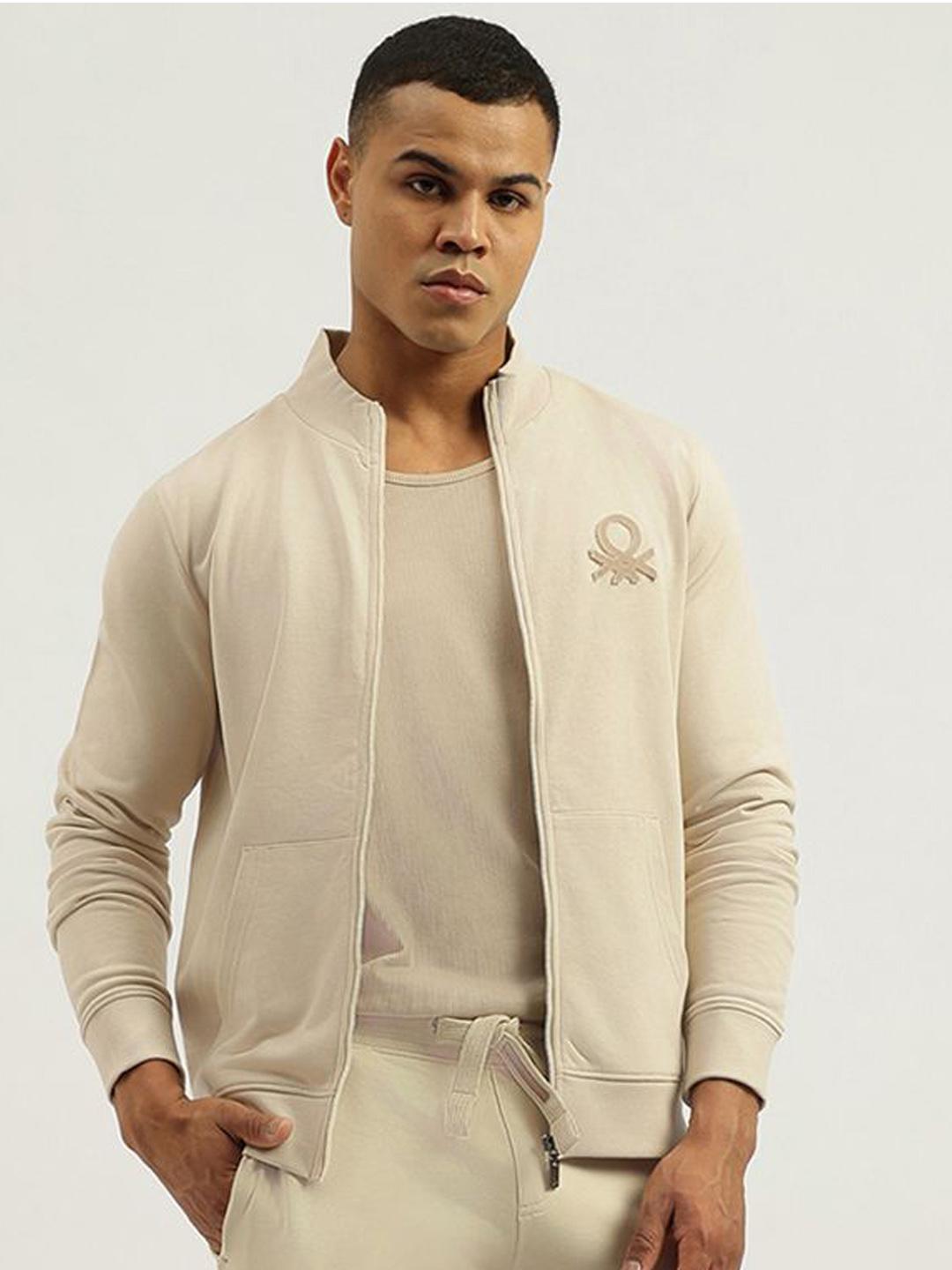 United Colors of Benetton Mandarin Collar Bomber Jacket - Image 1