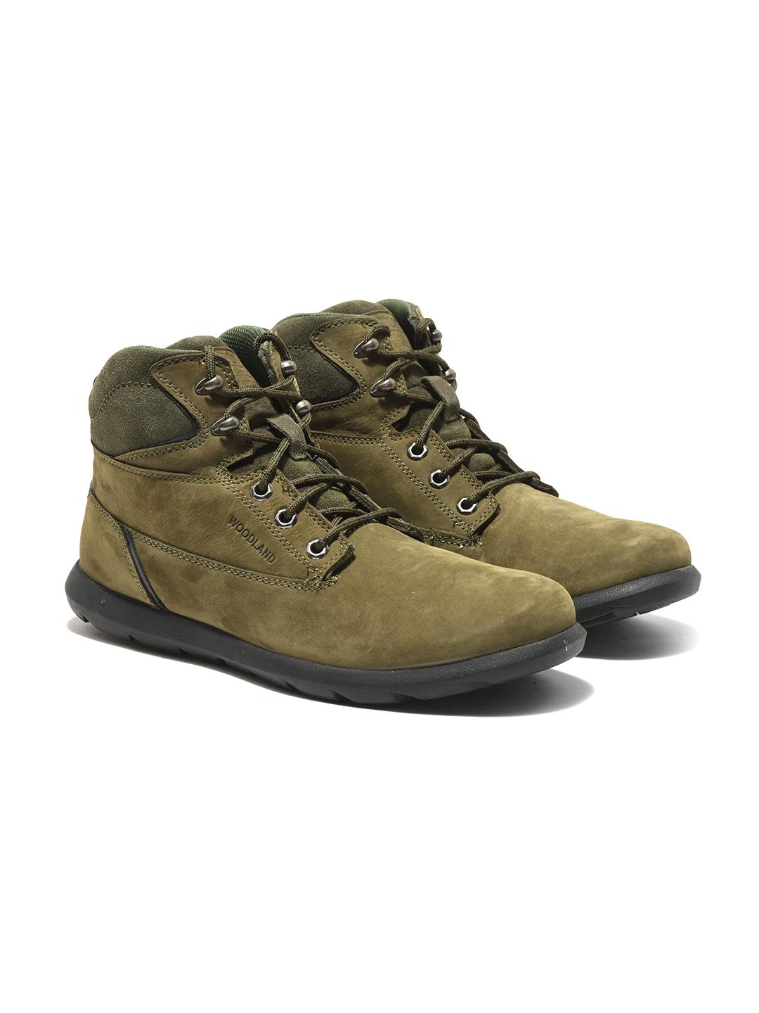 Woodland Men Lace-Up Hiking Boots