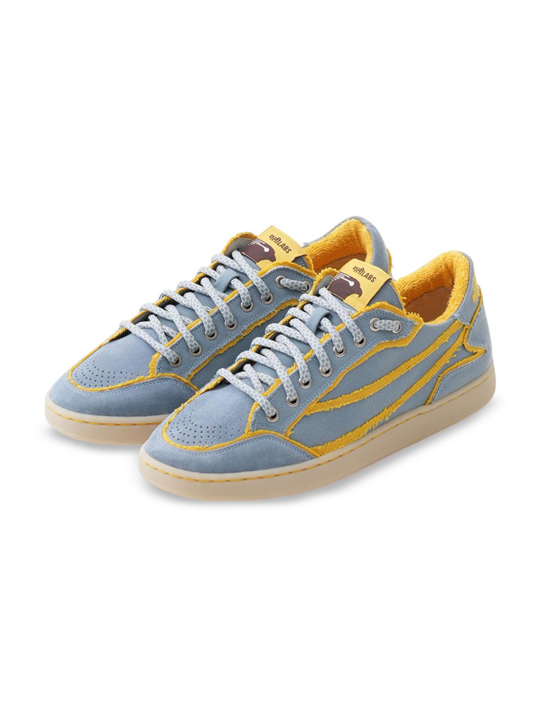 GULLY LABS Men Suede Falak Blue Casual Sneakers