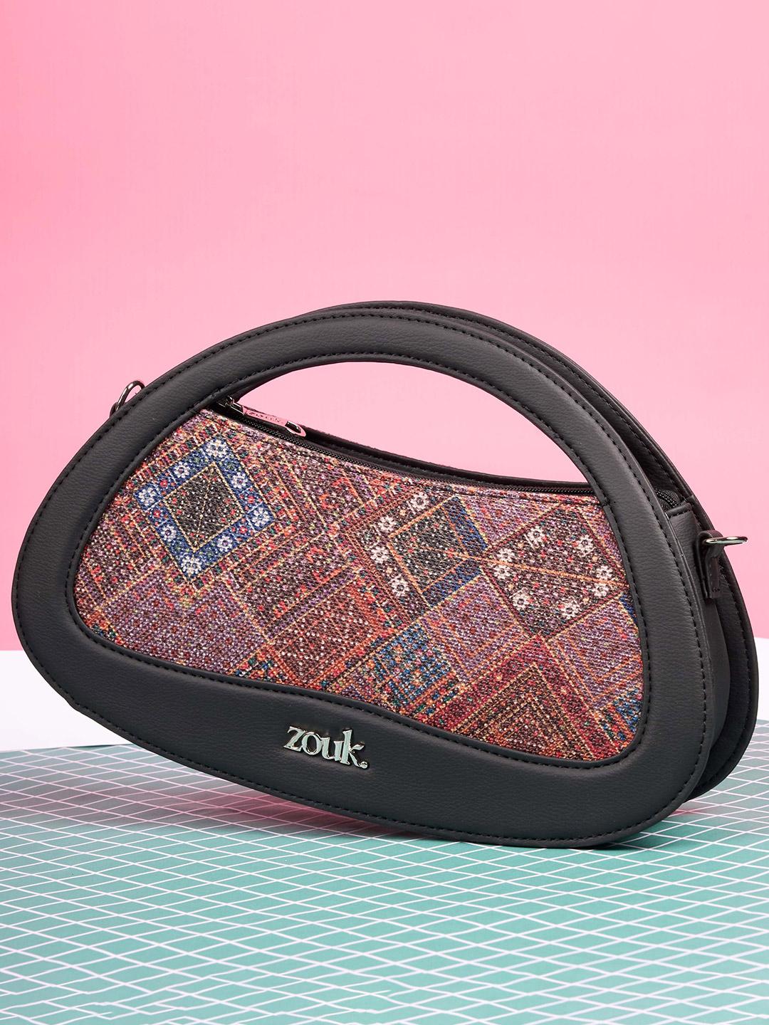 Buy Alt by Zouk Women Abstract Half Moon Handheld Bag - Handbags