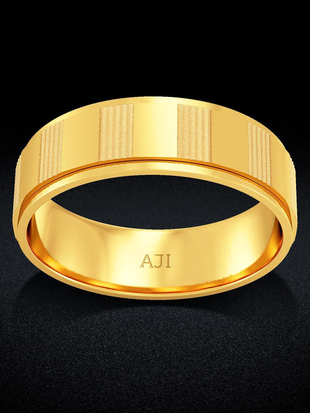 Buy Joyalukkas Men 22 Kt Yellow Gold Opulent Stripe Texture Ring