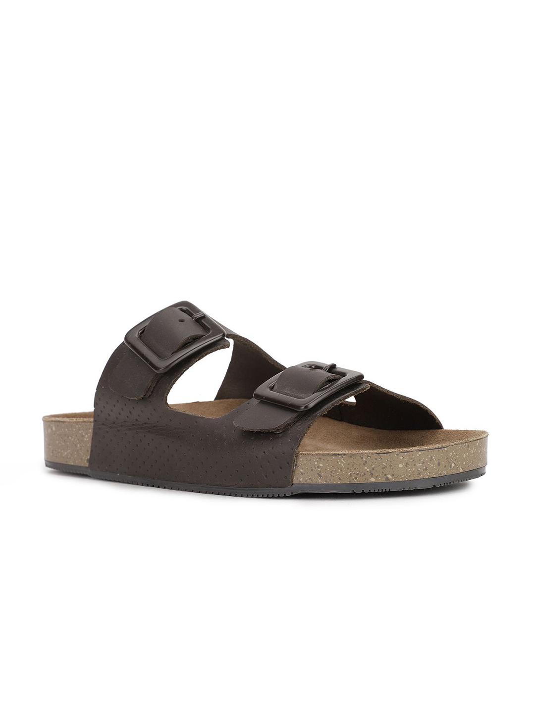 Bata Men Solid Comfort Sandals with Buckles - Image 1