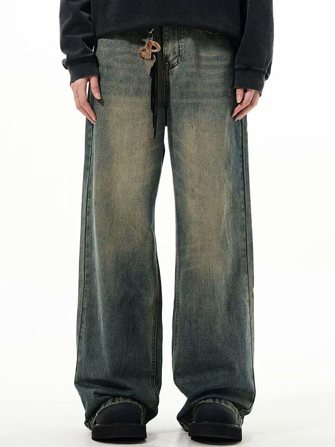 HERE&NOW Men Mid-Rise Low Distress Heavy Fade Jeans - Image 1