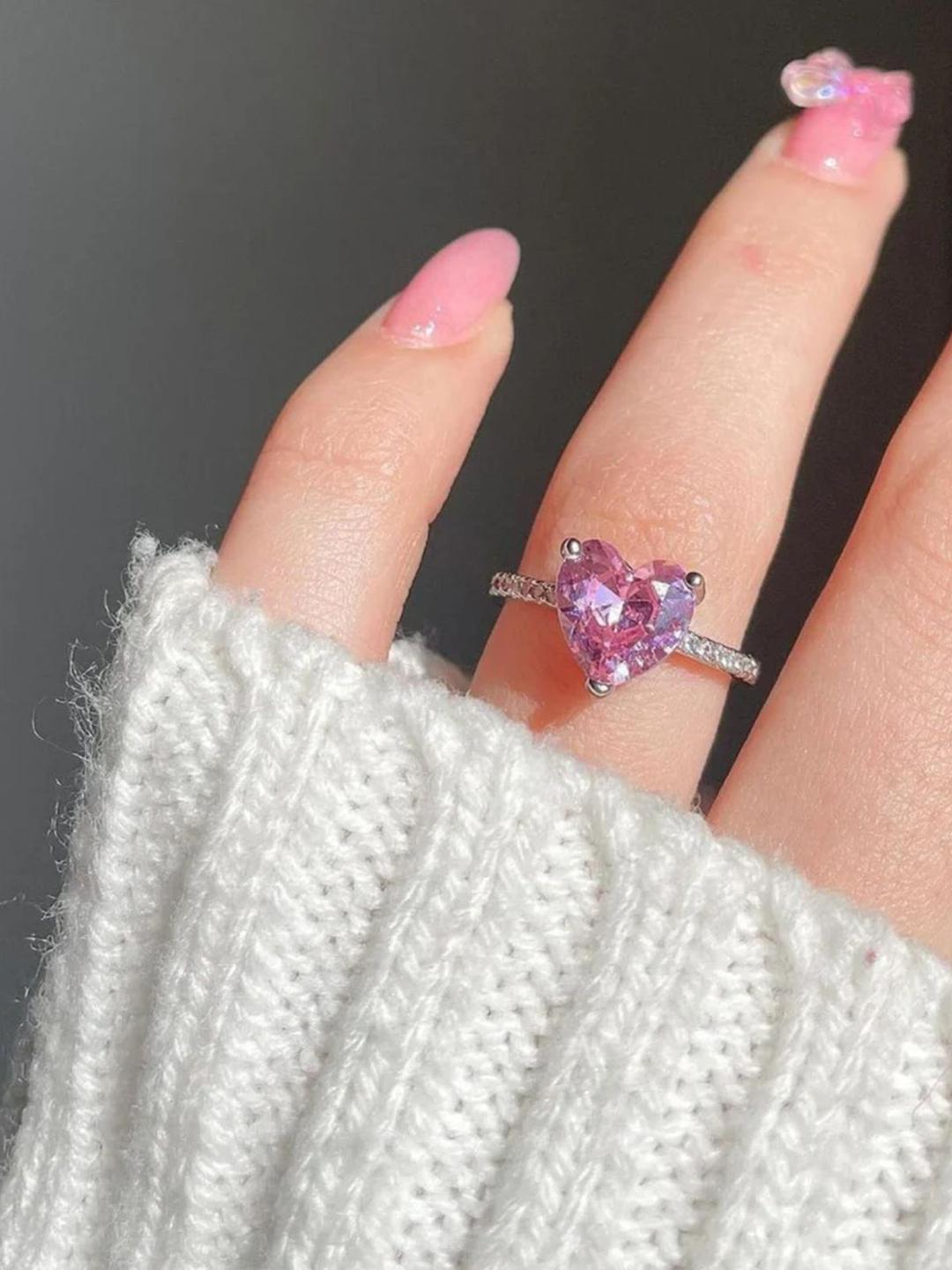 Zarkan Gold-Plated Cubic Zirconia Adjustable Finger Ring
