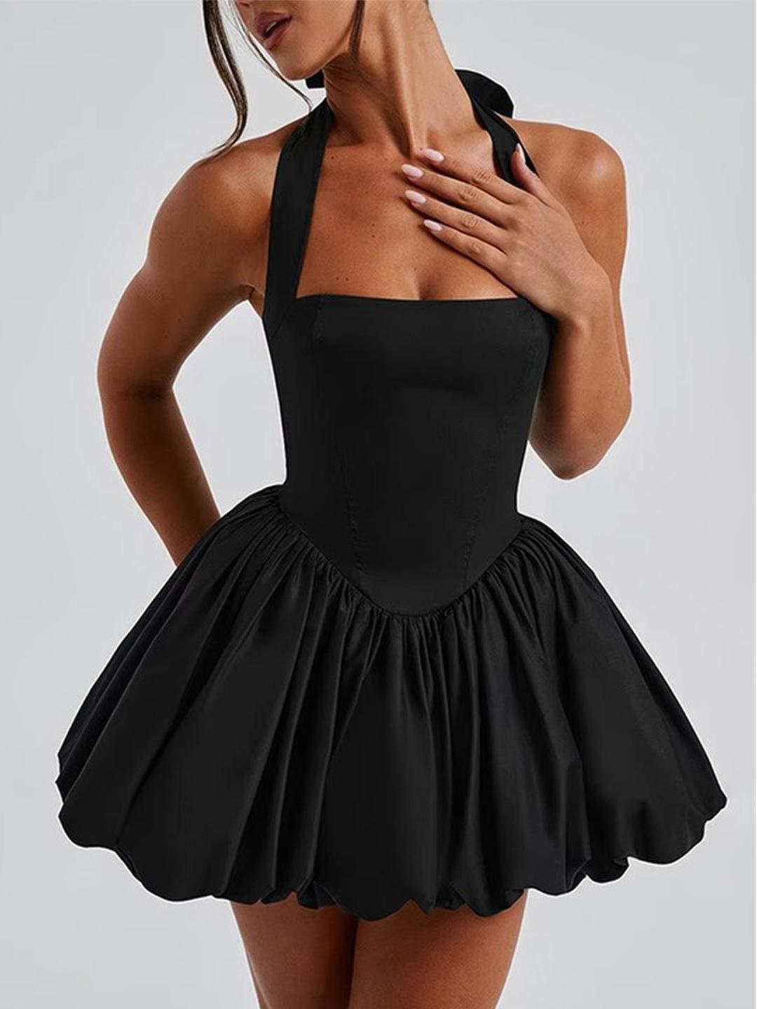 Buy LULU & SKY Women Halter Neck Balloon Mini Dress - Dresses for