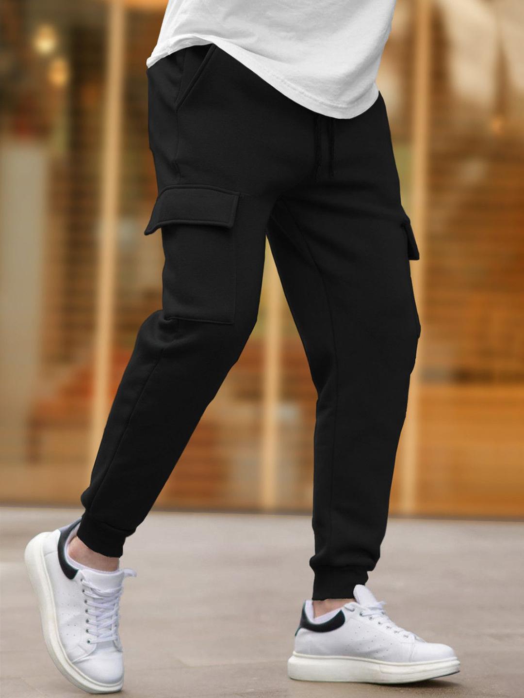 Buy TRIPR Men Mid-Rise Cargo Joggers Track Pants for Men