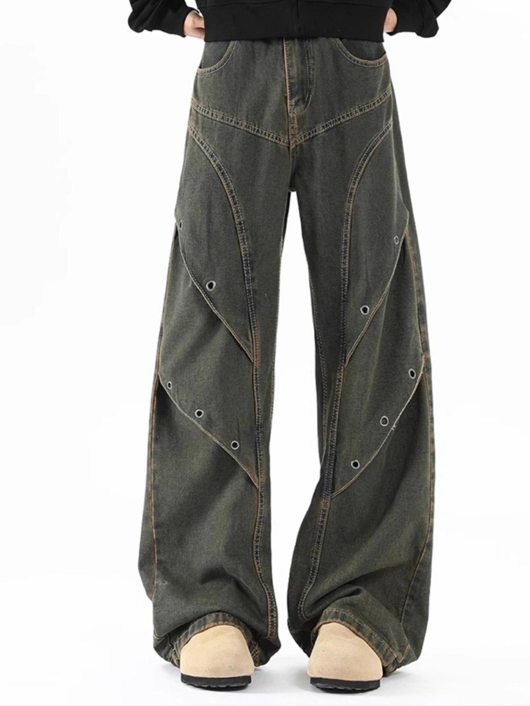 StyleCast Men Wide Leg Mid-Rise Jeans - Image 1