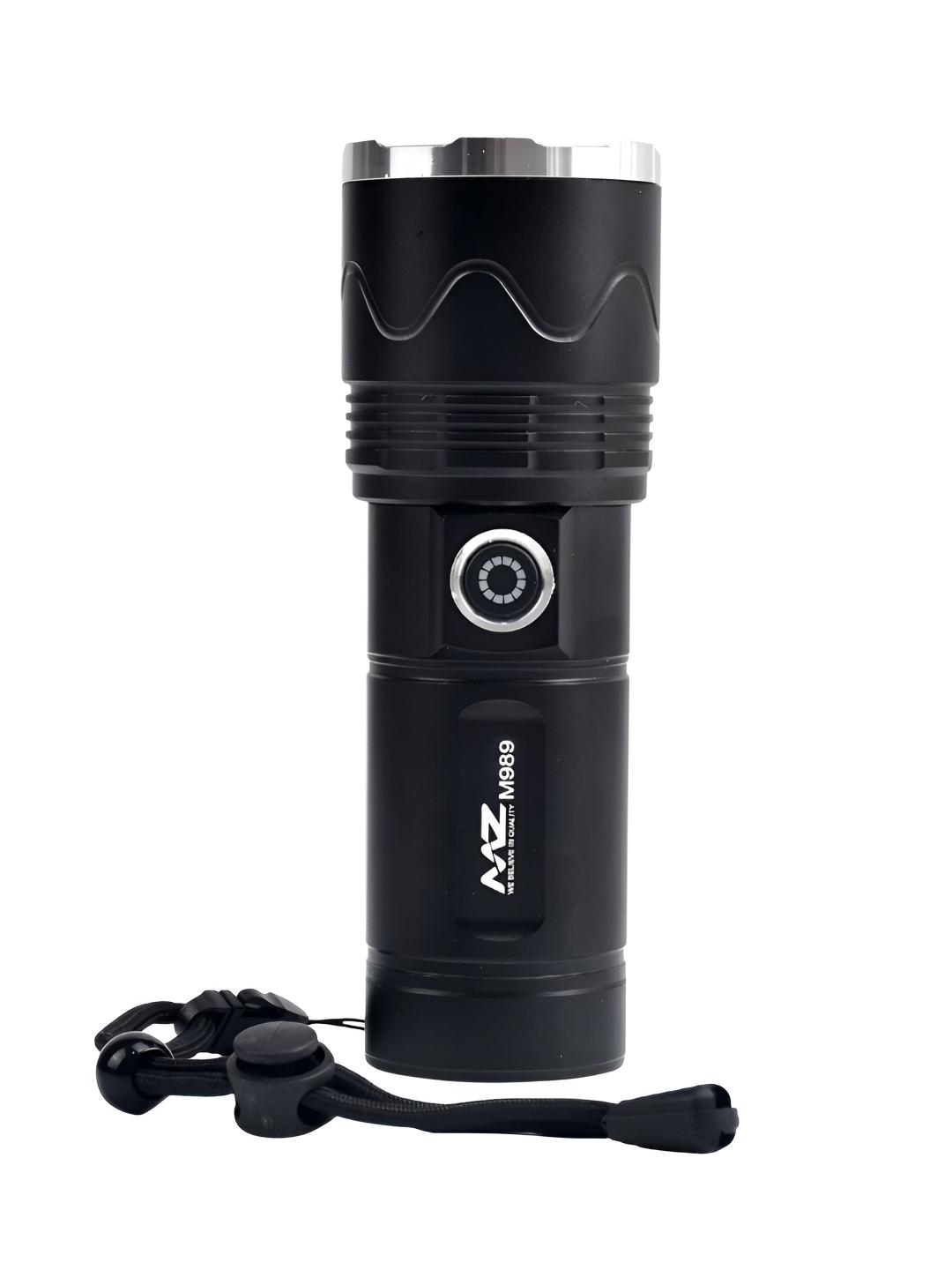Buy MZ M989 Black Metal Rechargeable Led Flashlight - Flashlight