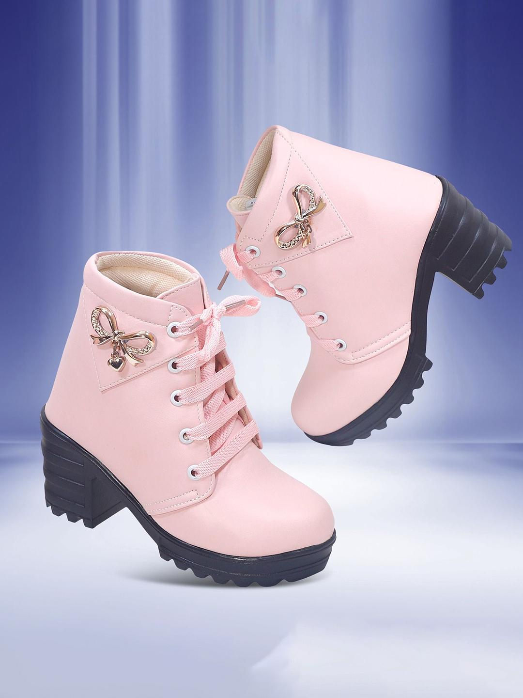 GNX Girls Fashion Lace-up Boots with Bow Detail