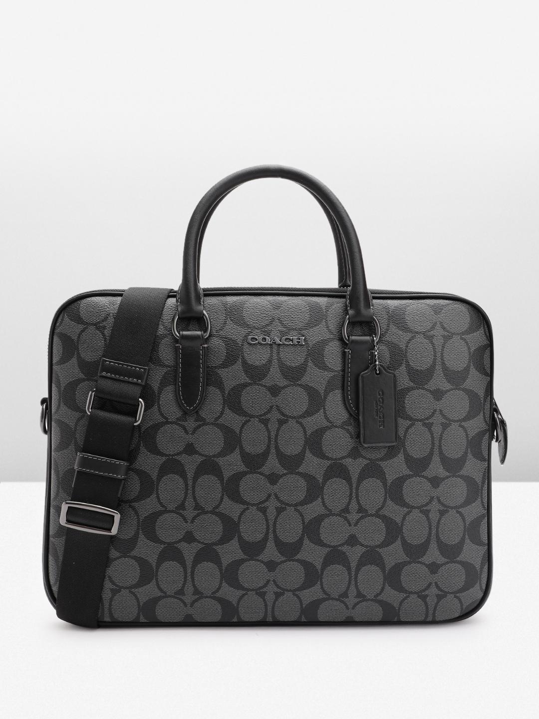 Buy Coach Men Leather Brand Logo Printed Laptop Bag Laptop Bag