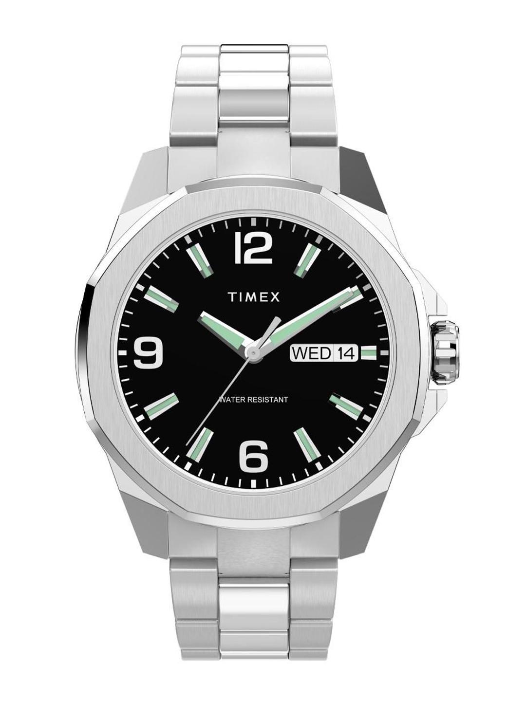 Timex Men Brass Dial Stainless Steel Bracelet Style Straps Analogue Watch  TW2W92700