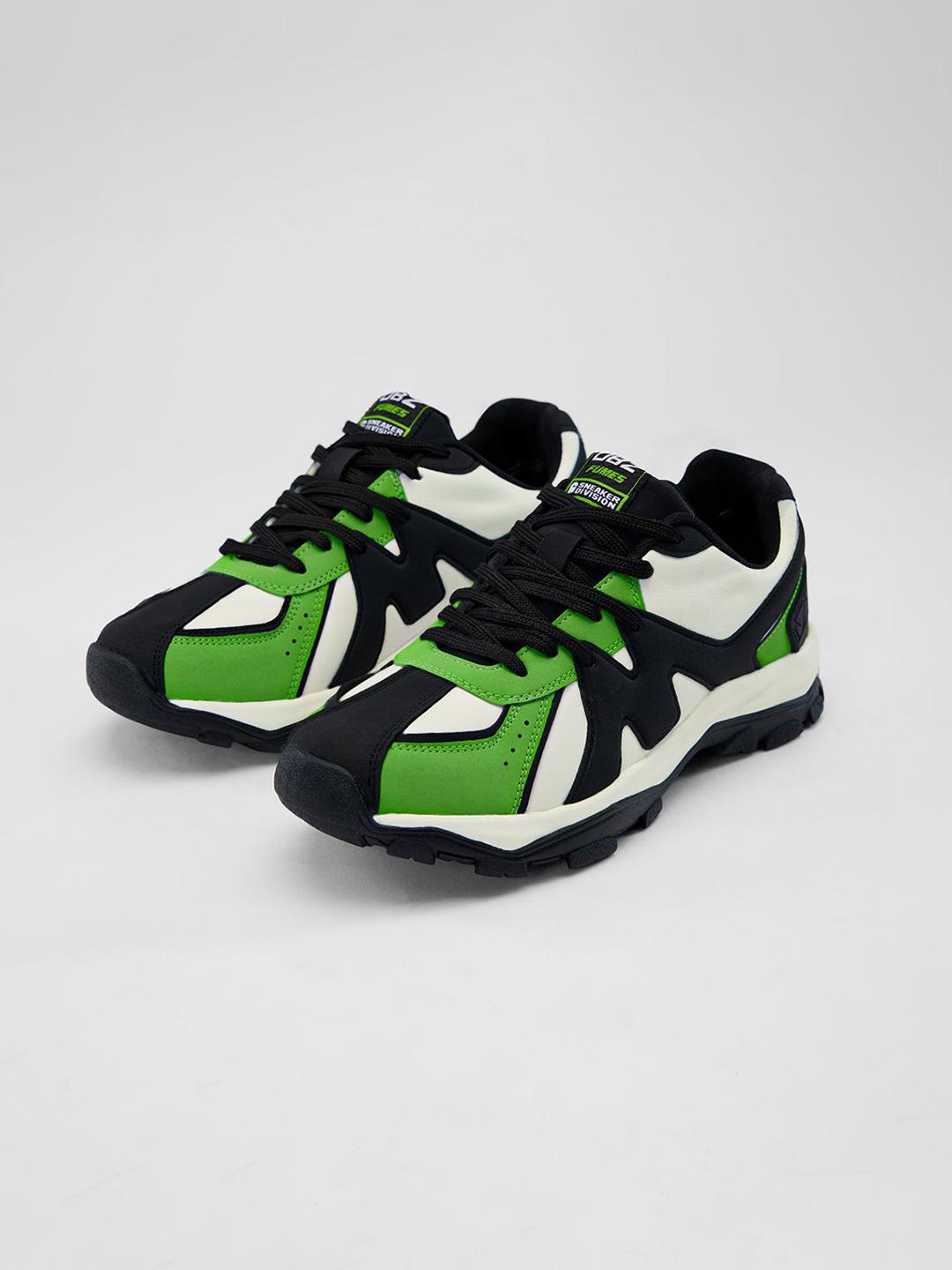 Buy The Souled Store Men UBZ Fumes Toxic Colourblocked PU Sneakers