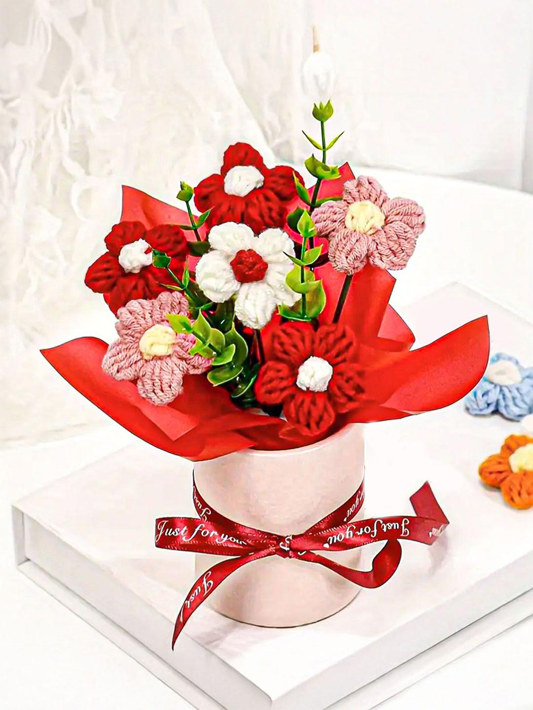 Buy Nostrae by Ekhasa Red & Pink Cherry Blossom Crochet Artificial