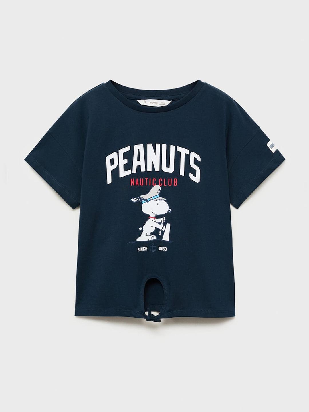 Buy Mango Kids Girls Peanuts Printed Drop-Shoulder Sleeves Pure