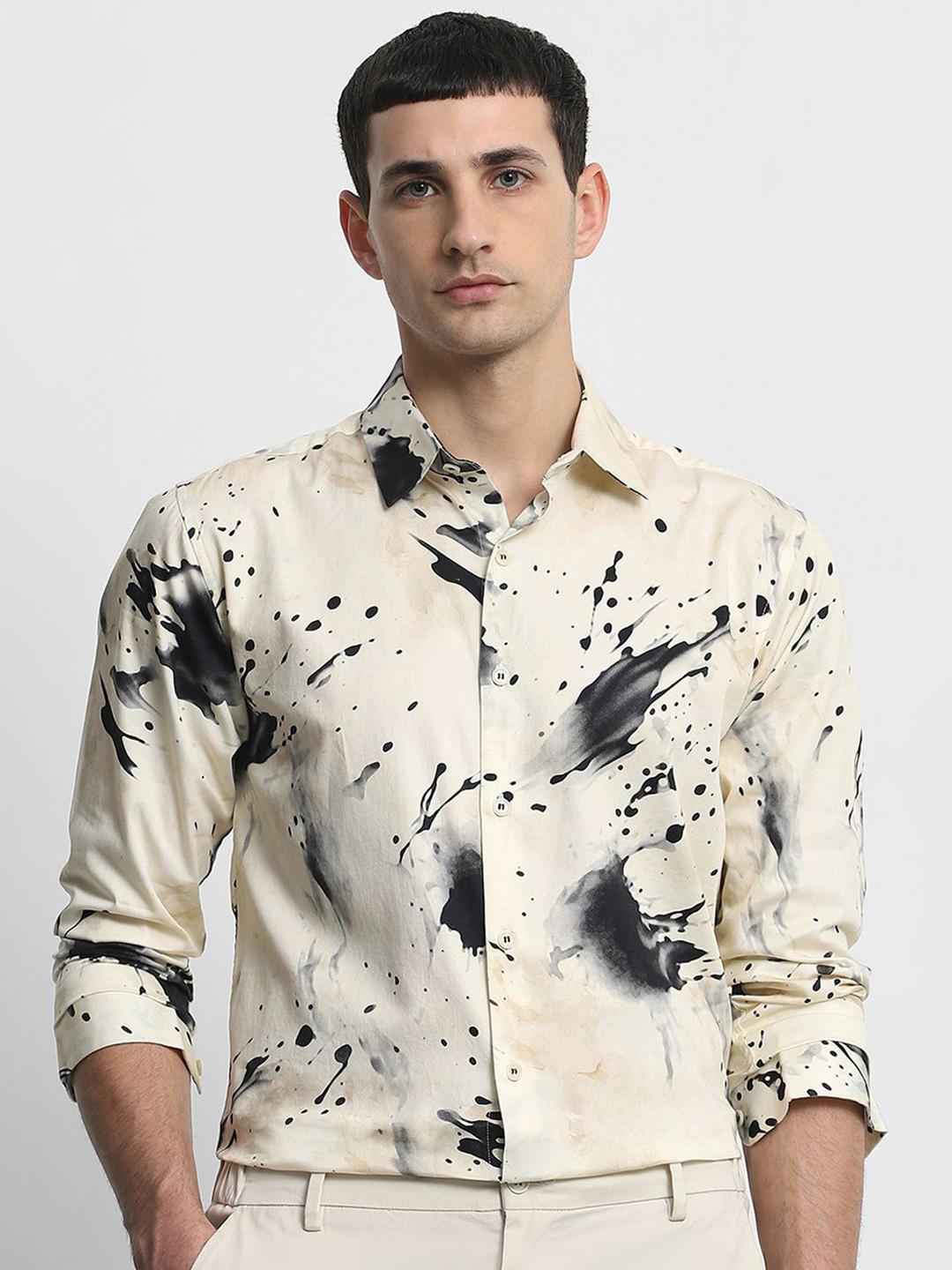 Mufti Men Slim Fit Abstract Printed Shirt - Image 1