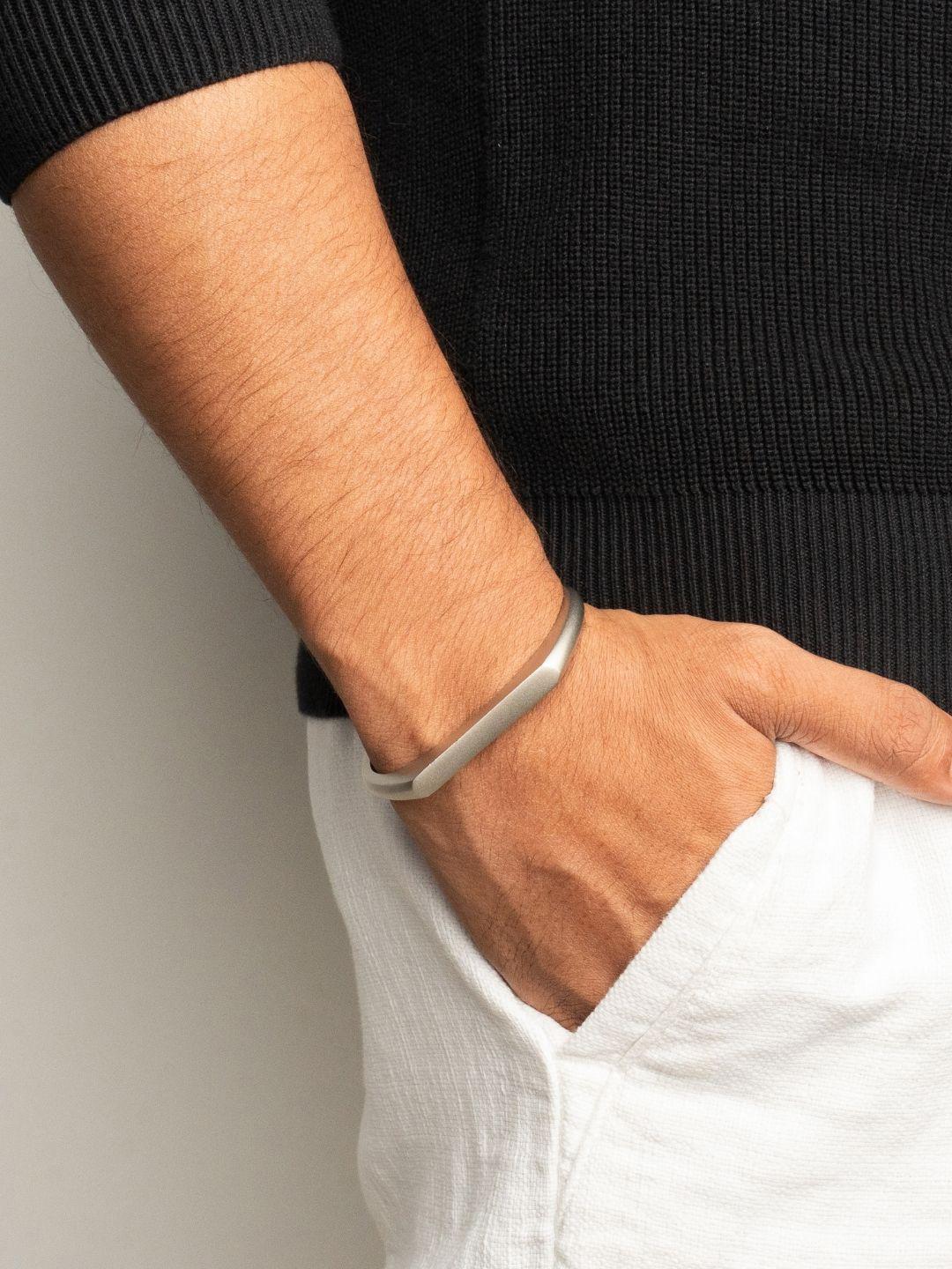 Buy ZACH Men Bar Shaped Cuff Bracelet - Bracelet for Men 34041538