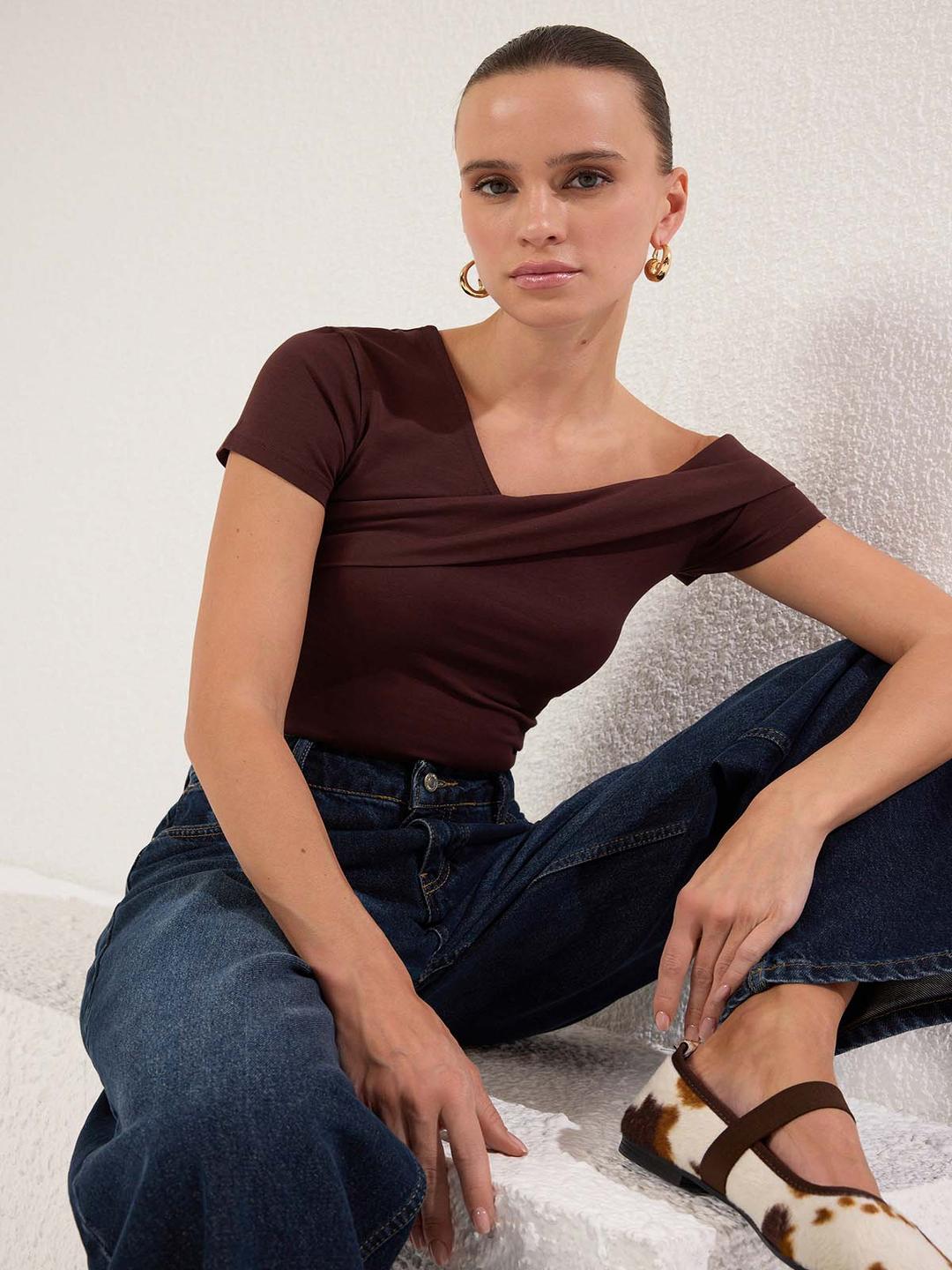 Trendyol Women Solid Cotton Top