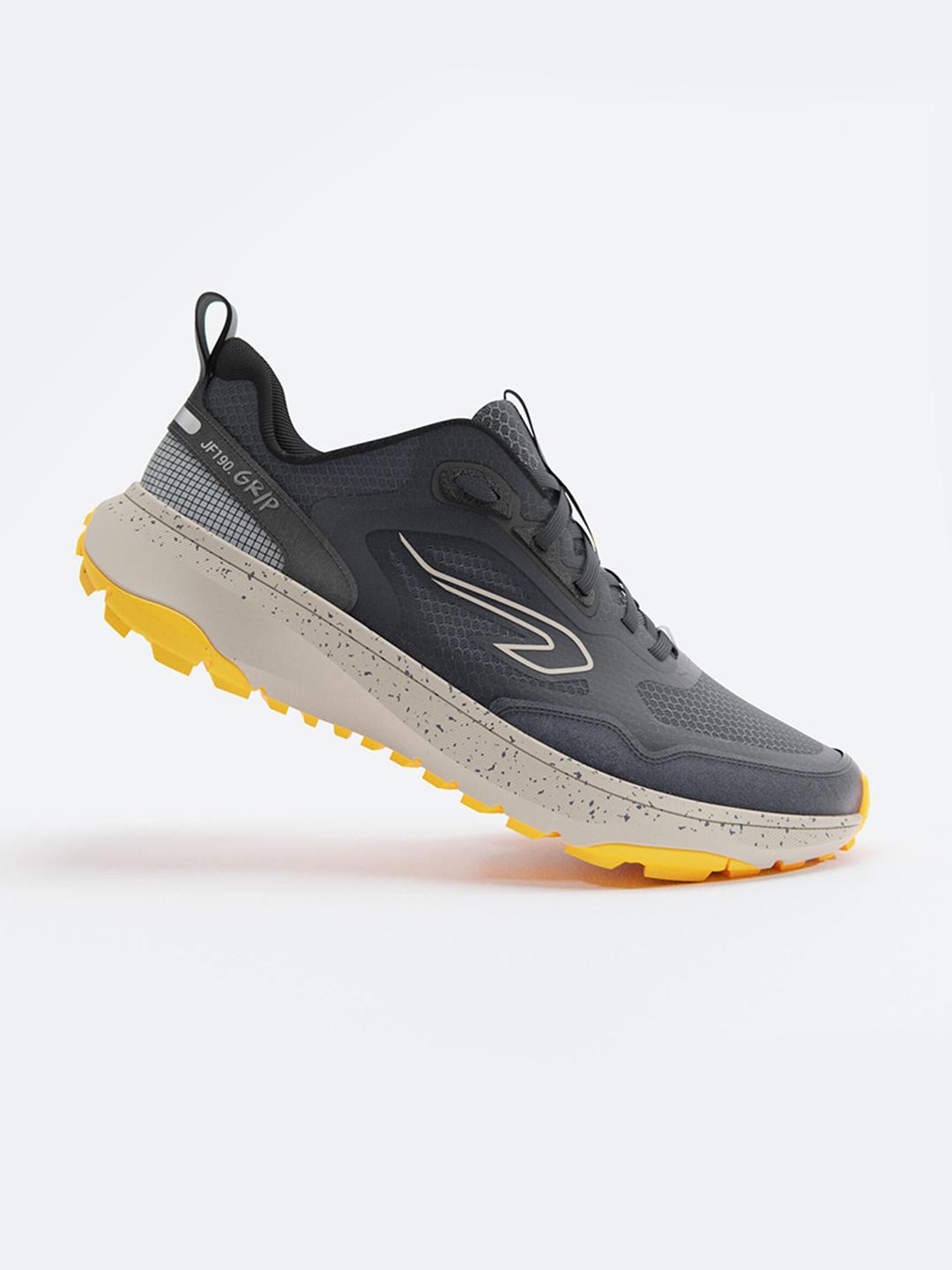 Decathlon Kalenji Men Black JF 190 Grip Cushioned Running Shoes - Image 1