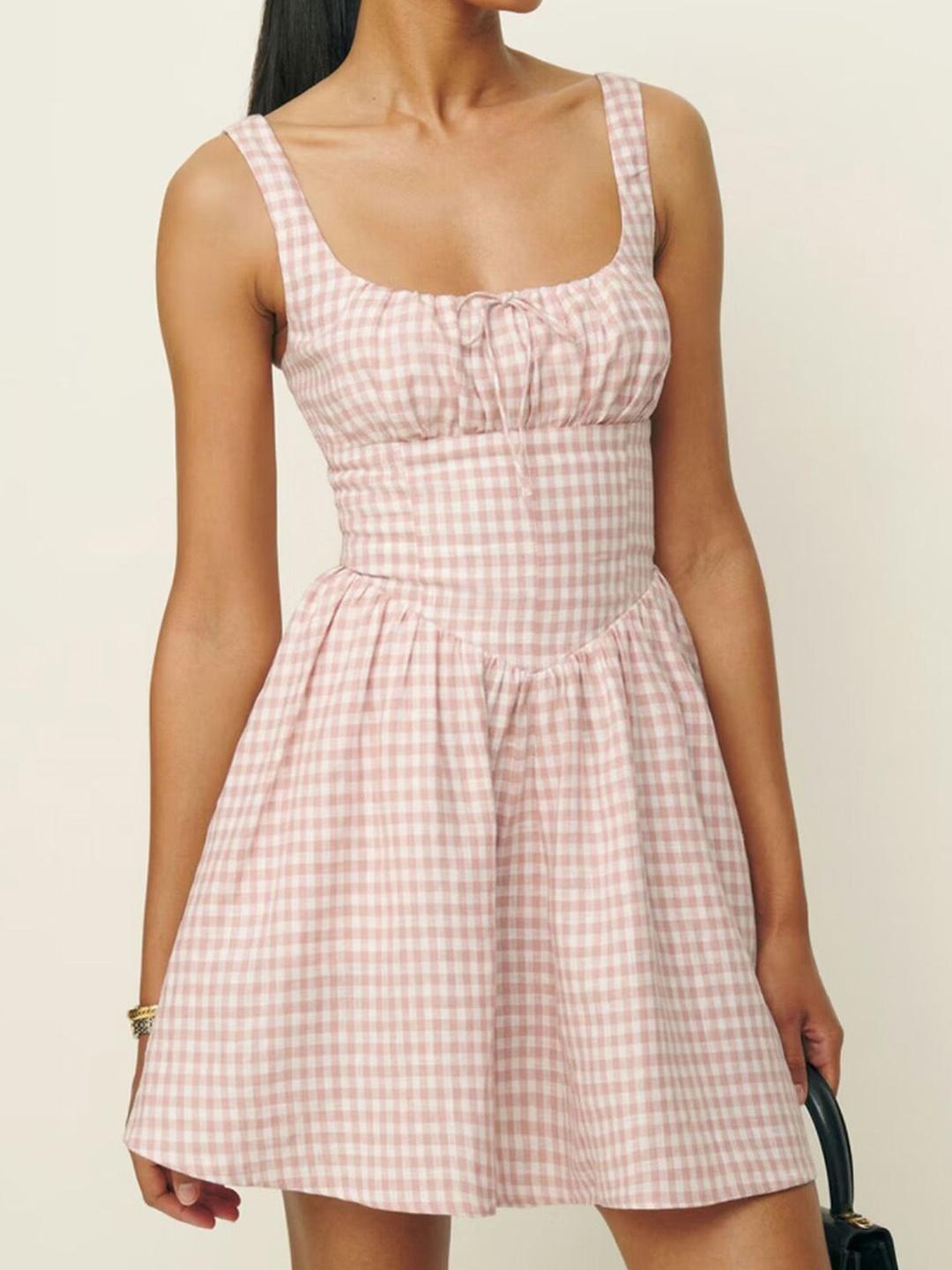 ワンピース andwang Arrange Gingham Mini Dress Buy bebe Checked Fit & Flare Gingham Mini Dress - Dresses for