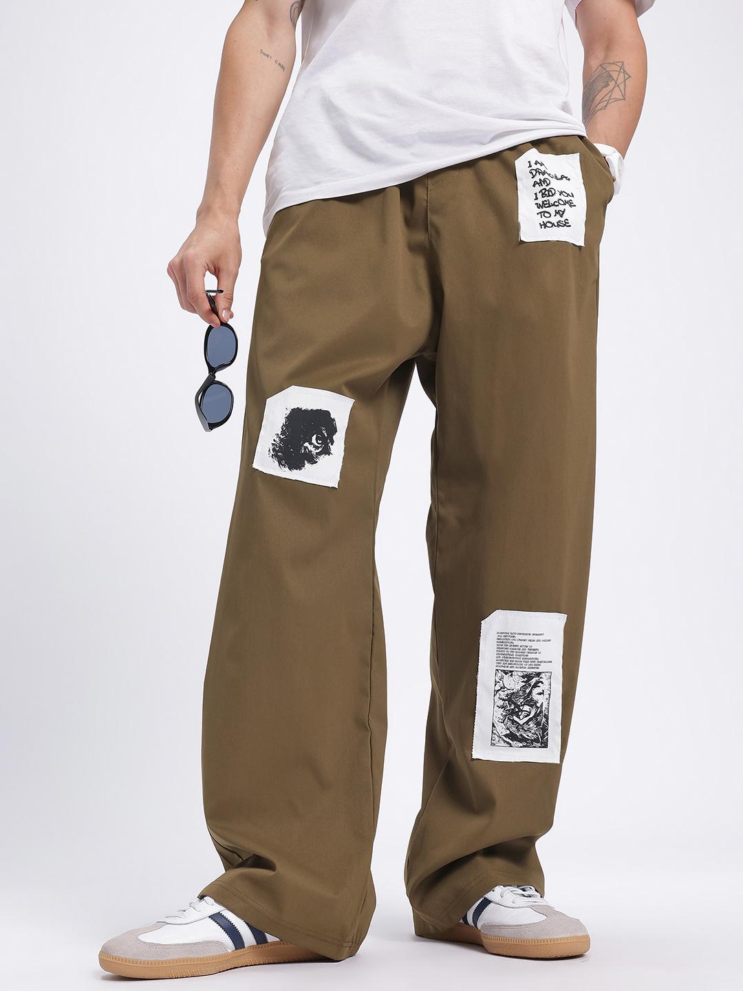 Buy glitchez Men Wide Leg Track Pants - Track Pants for Men