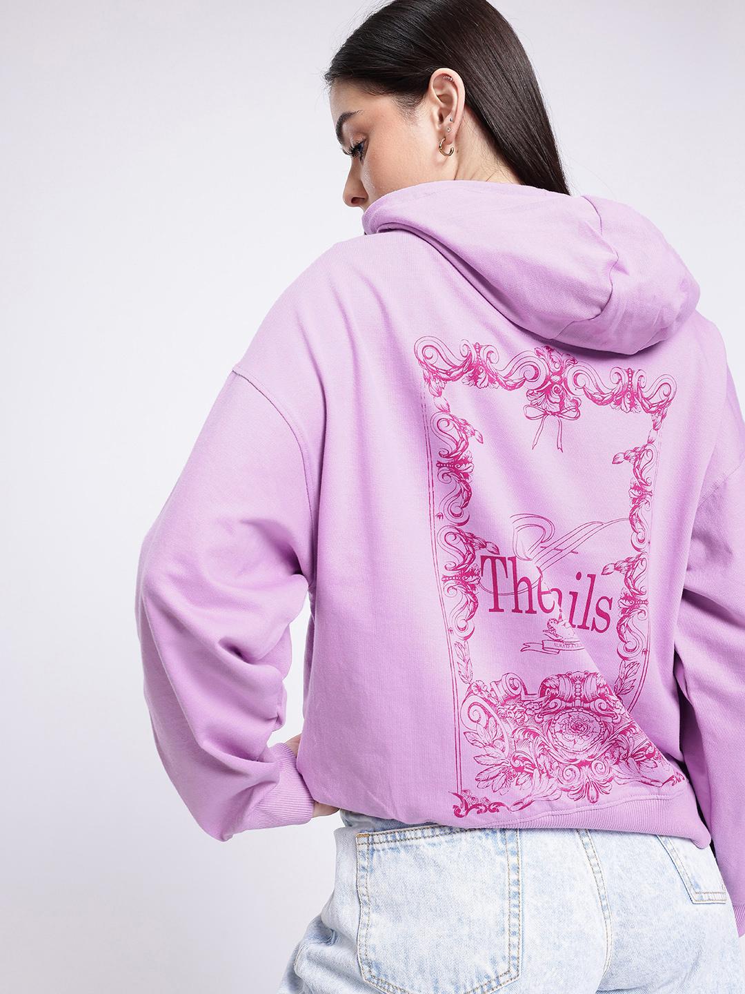 Buy glitchez Printed Cotton Terry Hooded Oversized Sweatshirt