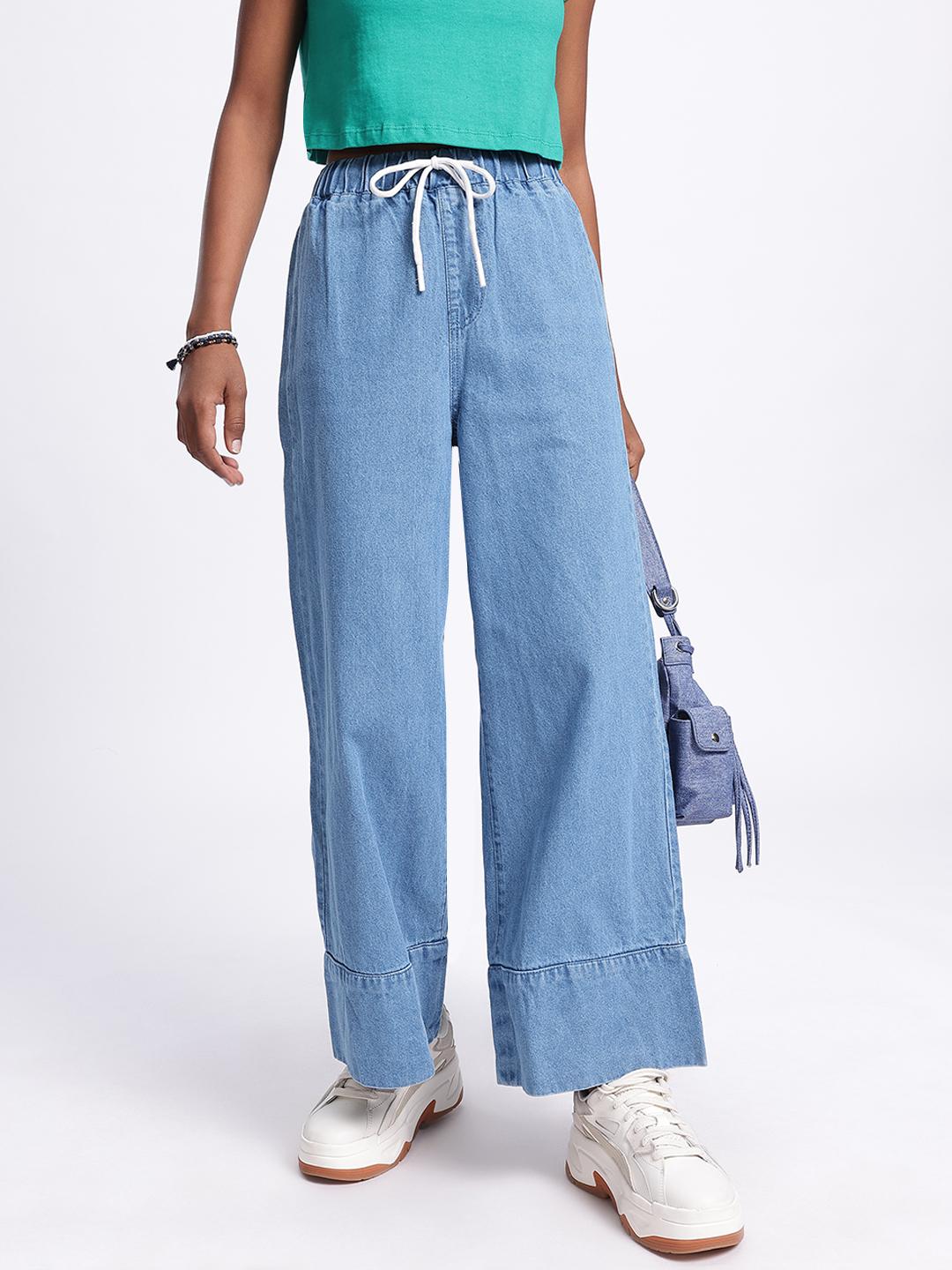 Buy glitchez Women Baggy Wide Leg Jeans - Jeans for Women 31362916