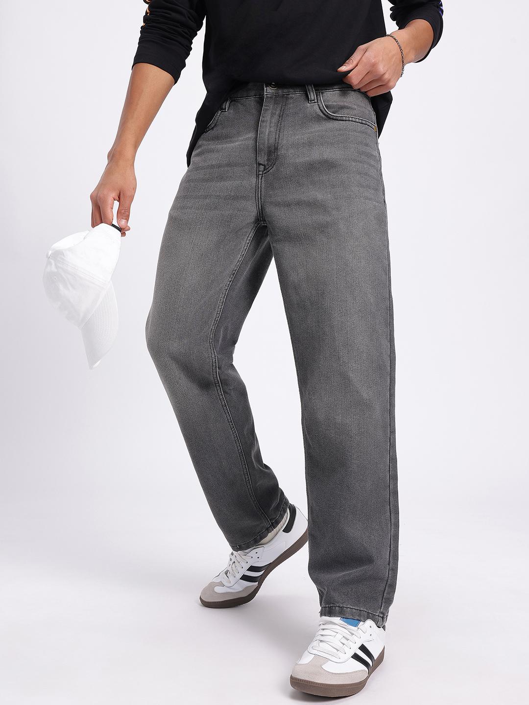 glitchez Men Straight Fit Light Fade Jeans - Image 1