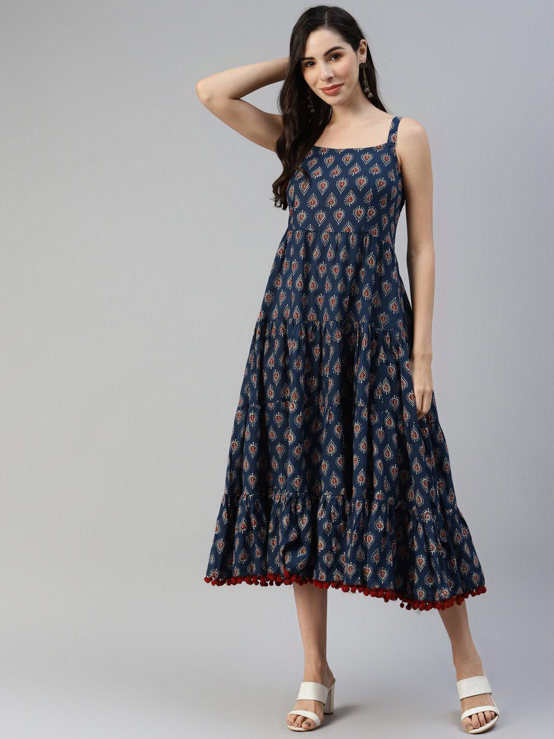Buy CORSICA Women Floral Print Fit & Flare Midi Dress - Dresses for Women  34311326 | Myntra