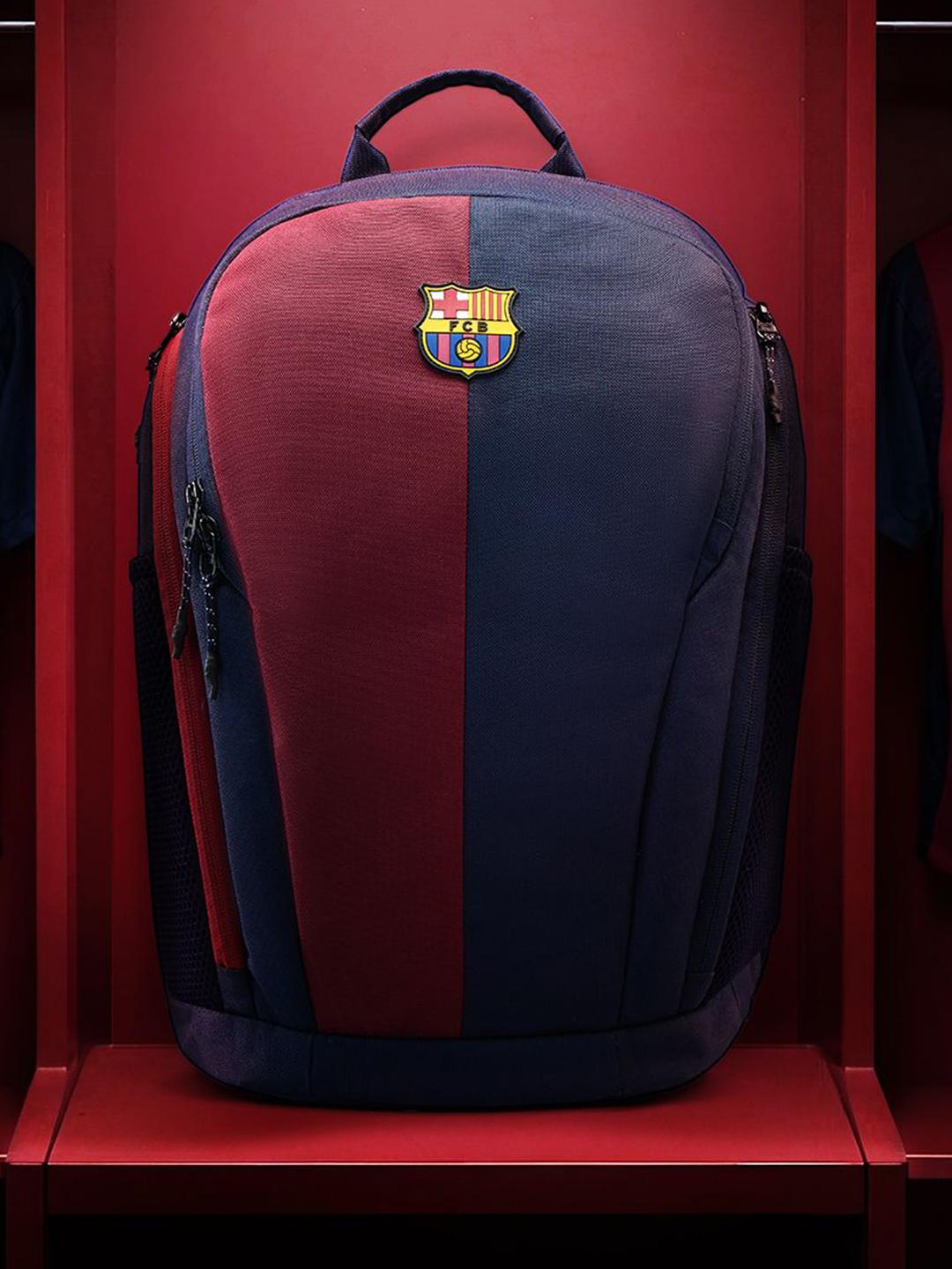 The Souled Store Unisex Red FC Barcelona Legacy Football Fan Backpack