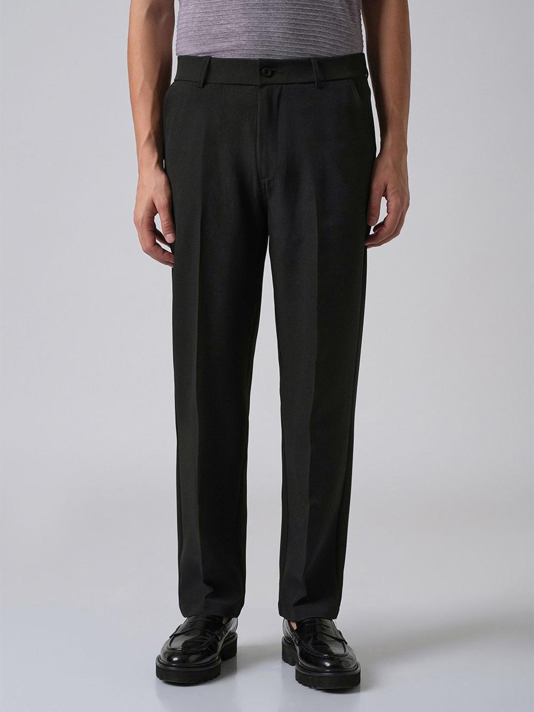 Banana Club Men Black Relaxed Fit Trousers - Image 1