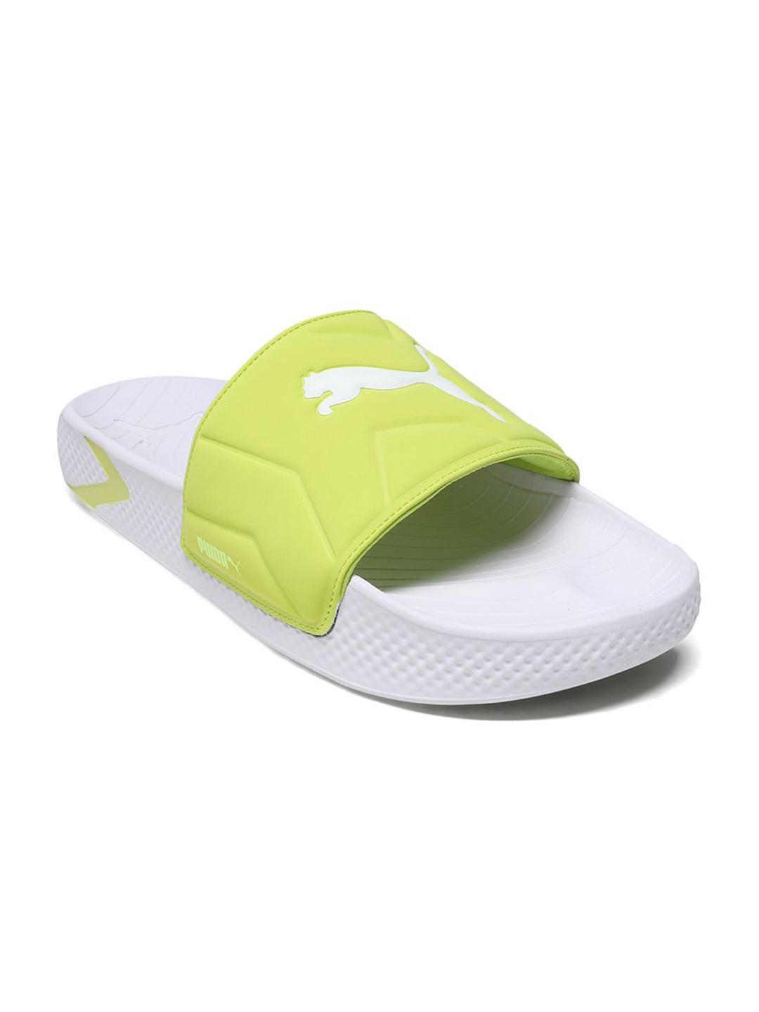 Slides Puma Slippers Green Puma Softride Pro Lead Puff Men Self Design  Casual Sliders