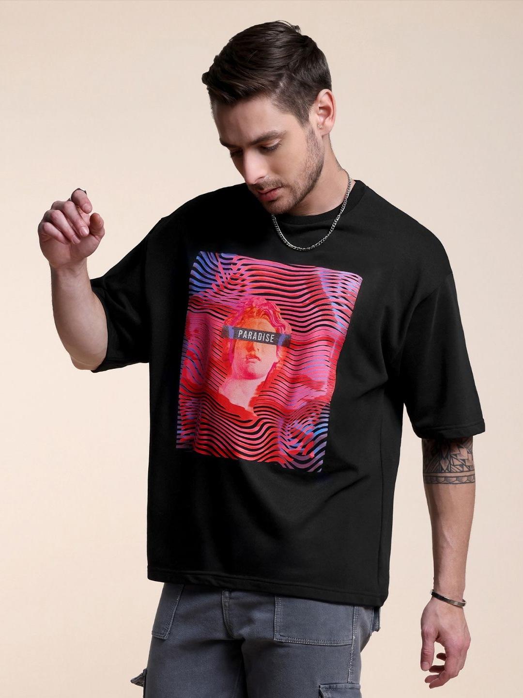 Midnight LAW Unisex Blue Cotton Oversized T-shirt - Image 1