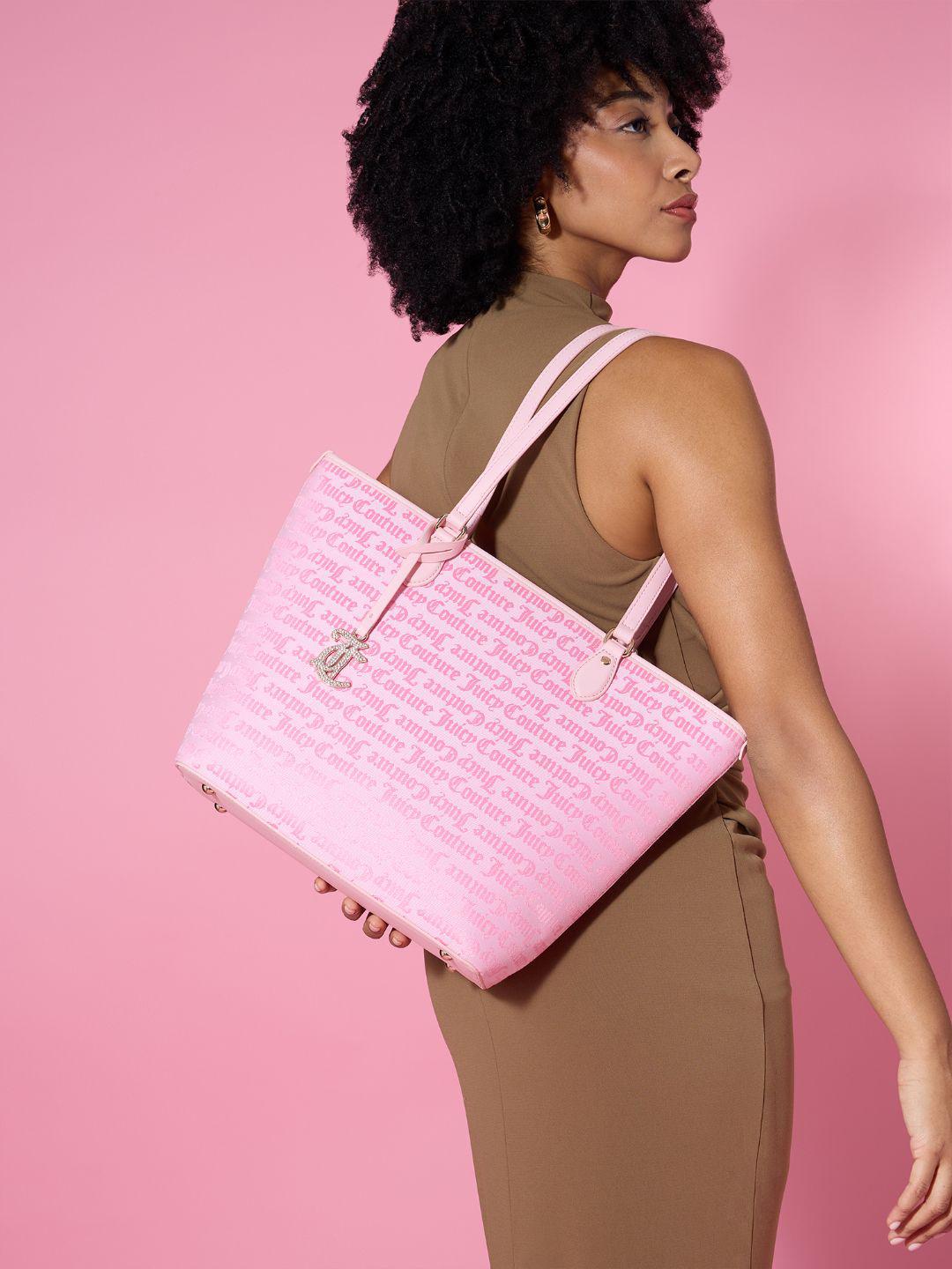 「美品」Juicy Couture ジューシークチュール さくら色23.5cm Buy Juicy Couture Textured PU Oversized Structured Tote Bag