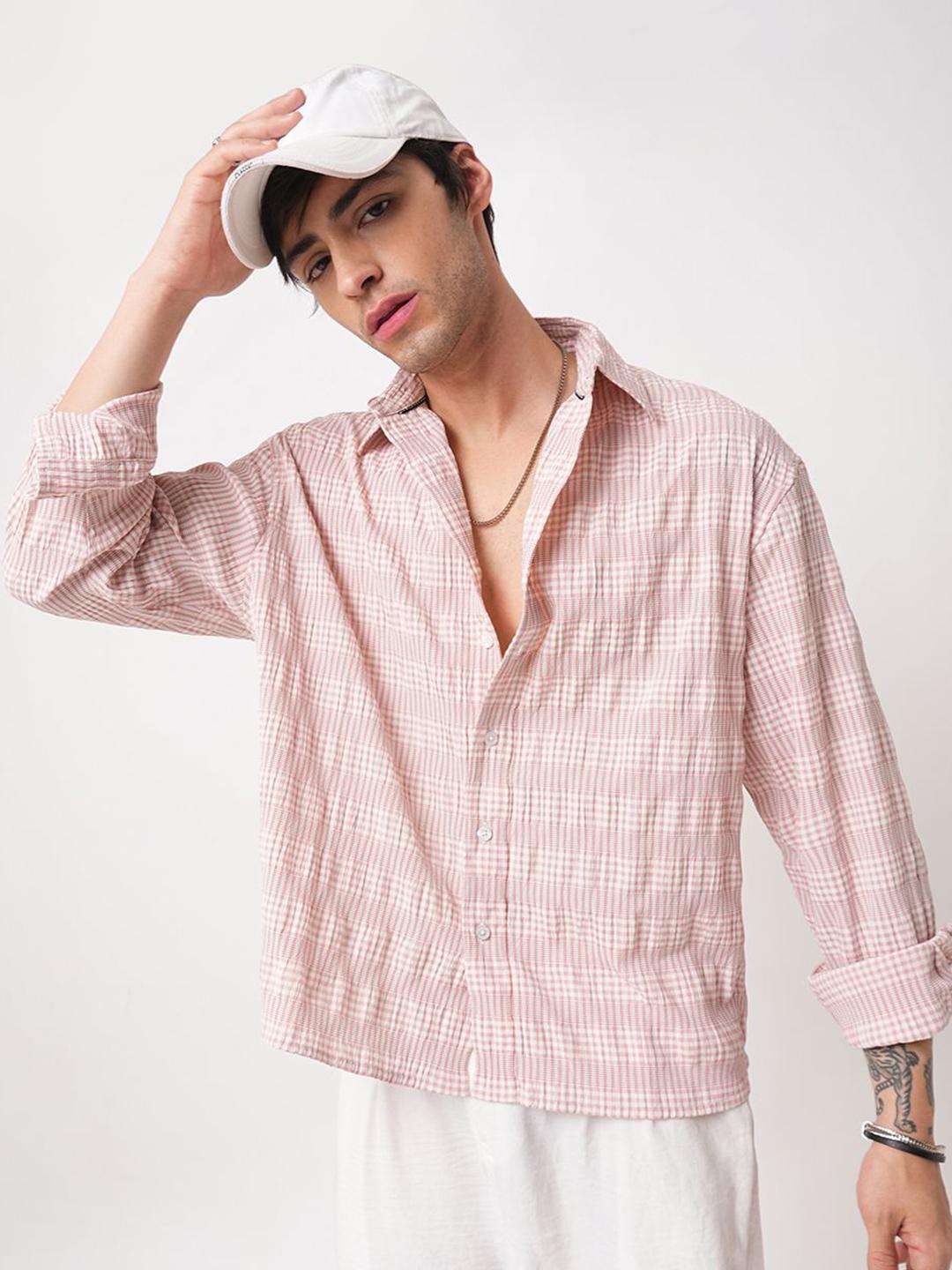 2色セット echeveria Gather Check Shirt OVY echeveria Back Gather