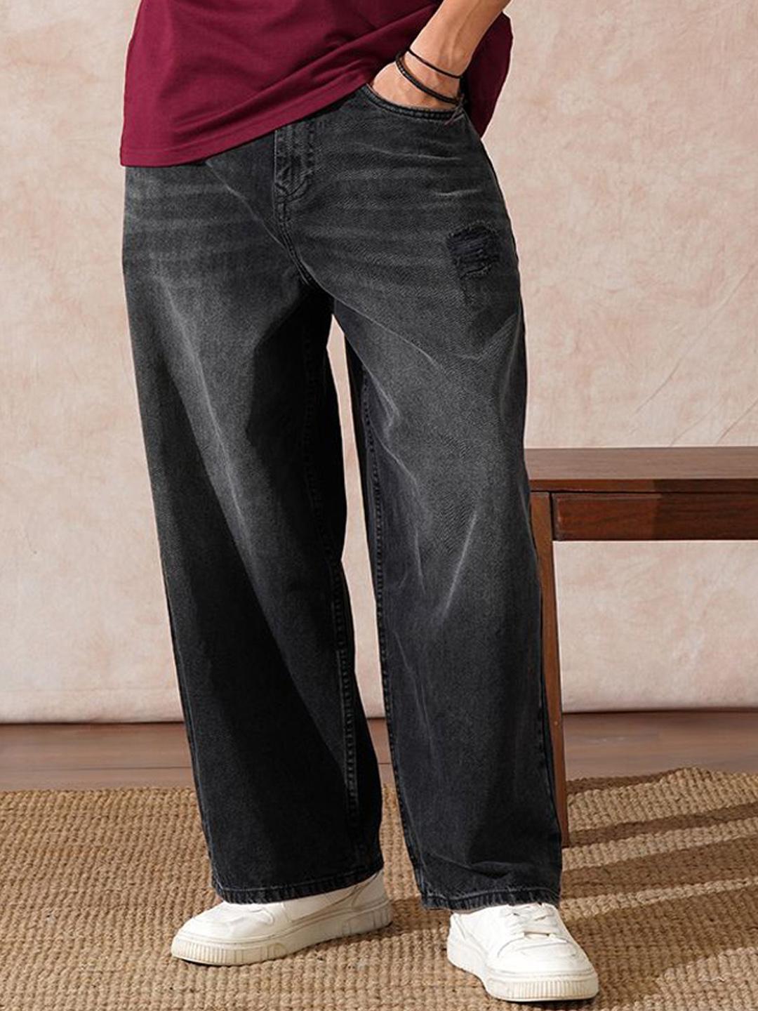 WROGN Men Comfort Relaxed Fit Mid-Rise Jeans - Image 1