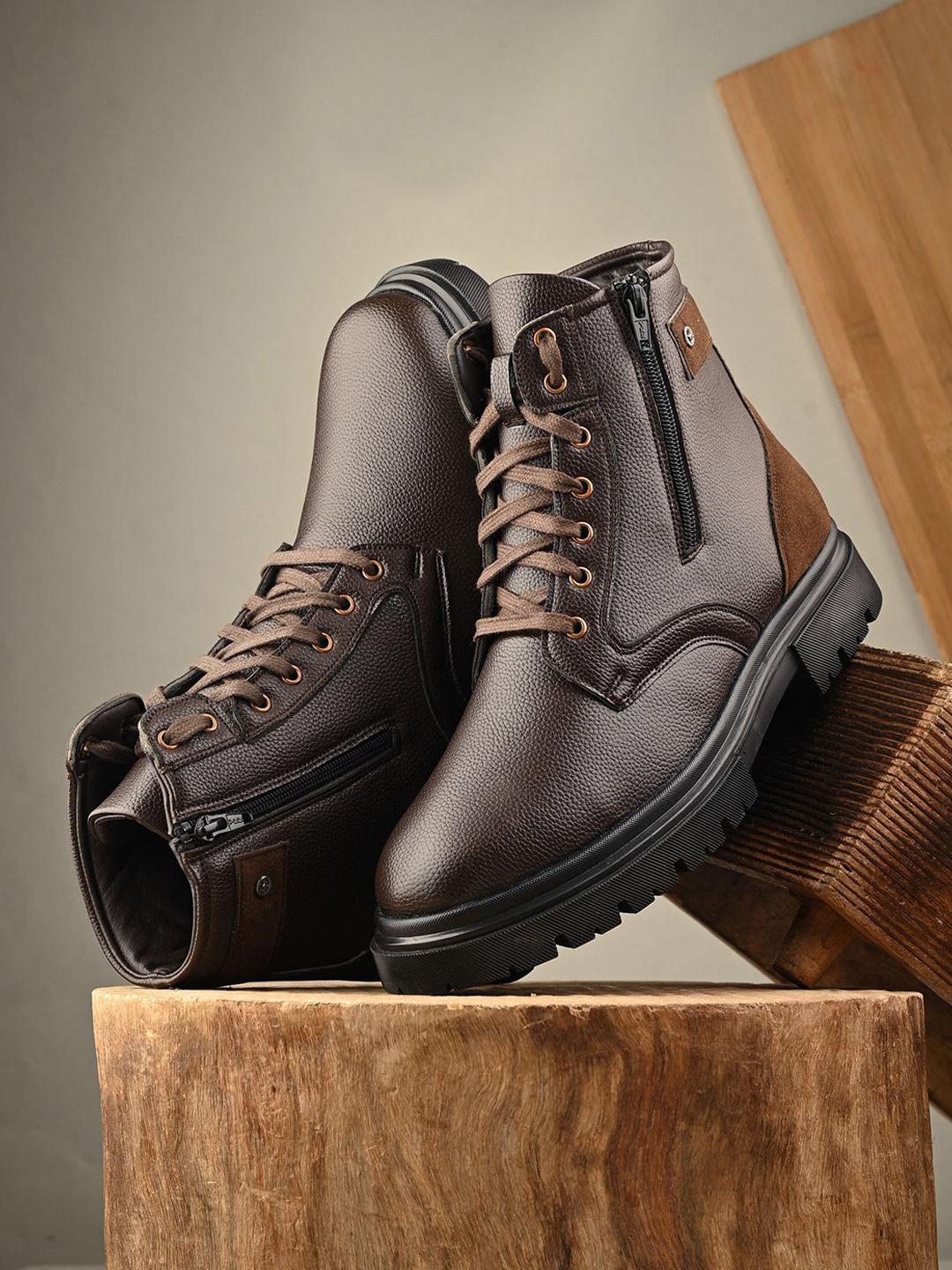 Roadster Men Casual Block-Heeled Hiking Boots - Image 1