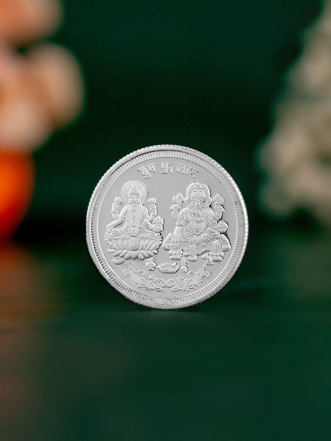 Buy Studio Voylla Lakshmi & Ganesh 999 Silver Coin- 5g - Silver