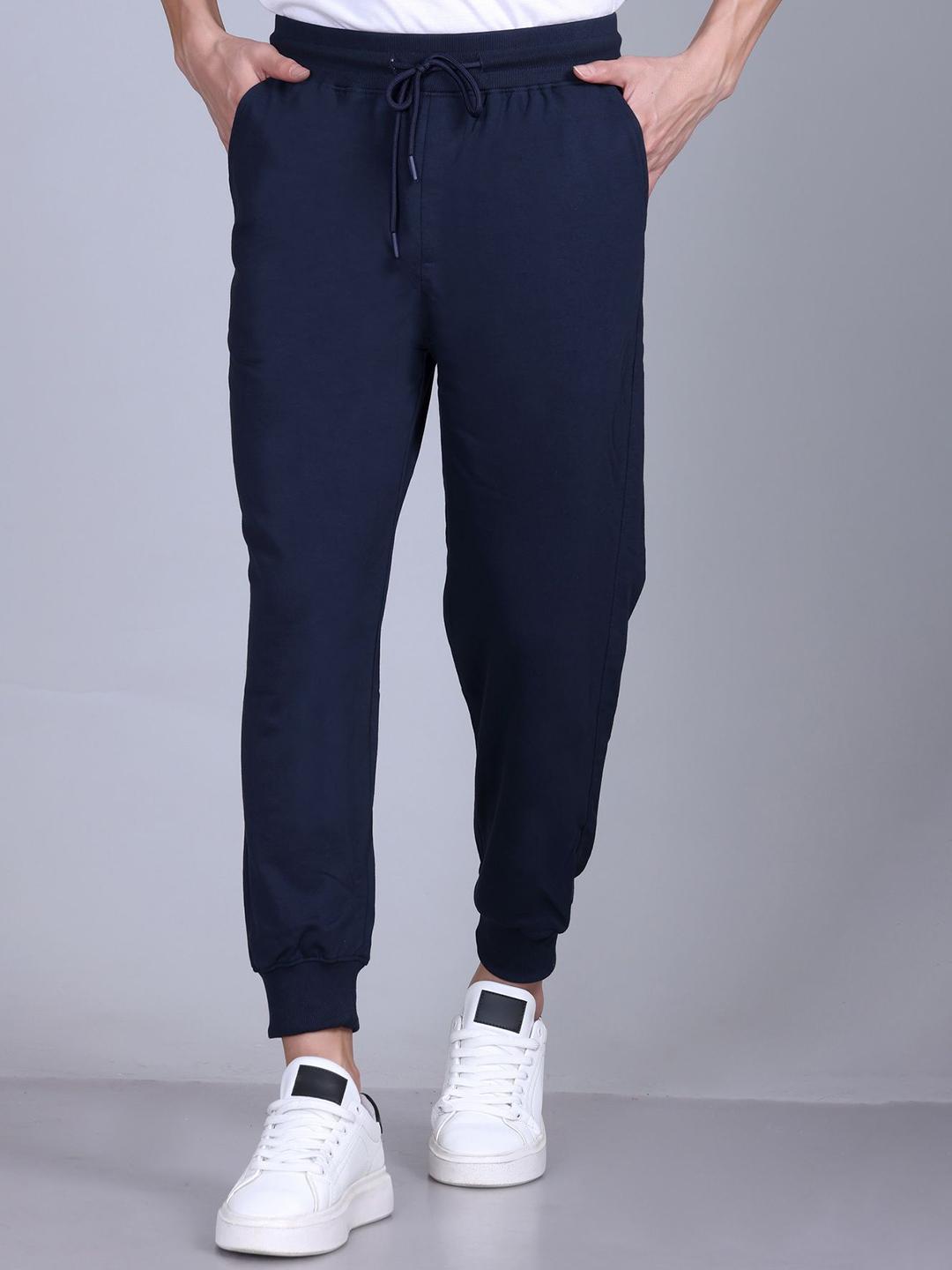 Buy PULAKIN Men Cotton Mid-Rise Stretchable Joggers - Track Pants