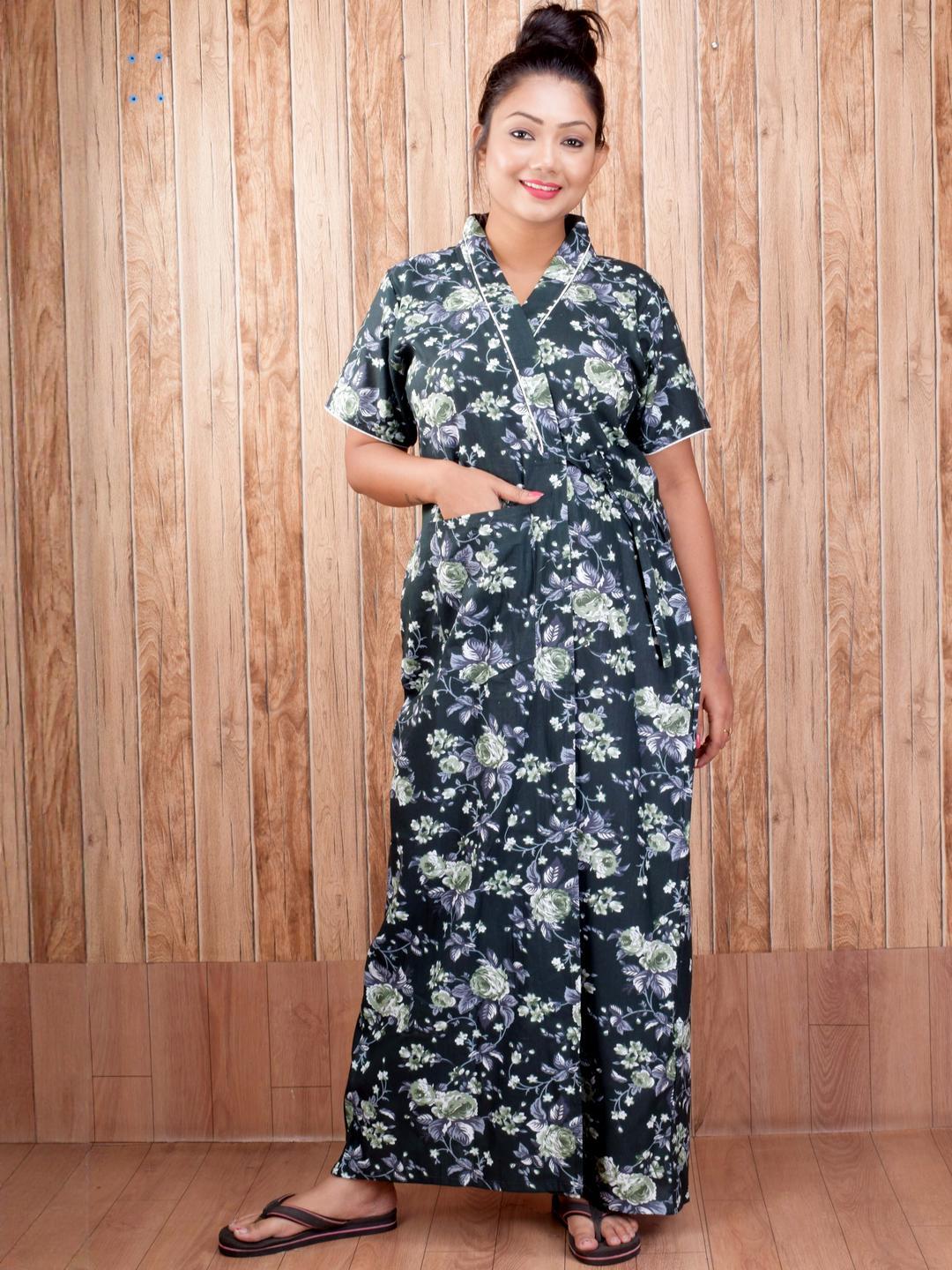 Buy CLYMAA pure cotton Housecoat/Robe Nightdress for Women