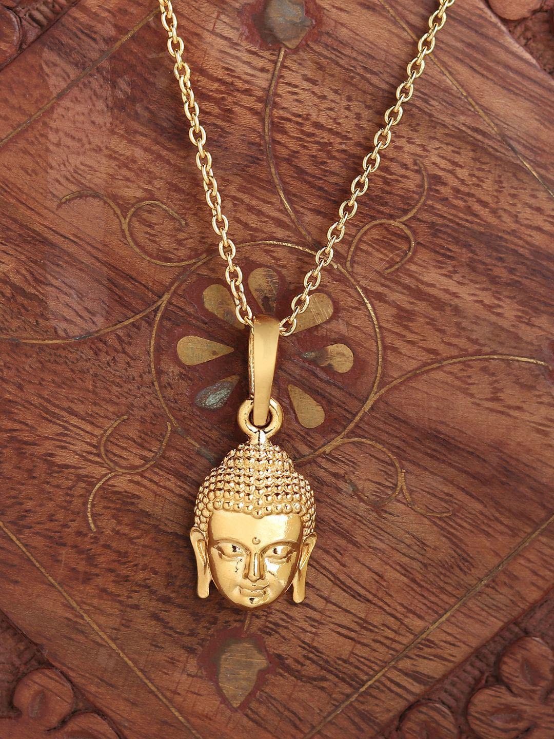 Buy Metronaut 92.5 Sterling Silver 22KT Gold-Plated Buddha Pendant