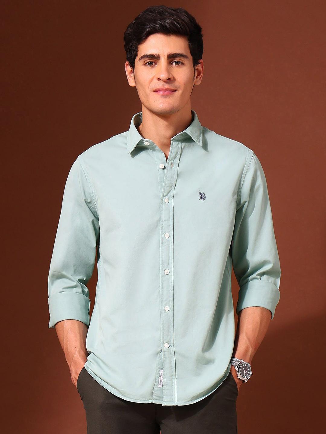 U.S. Polo Assn. Men Classic Tailored Fit Solid Spread Collar Cotton - Image 1