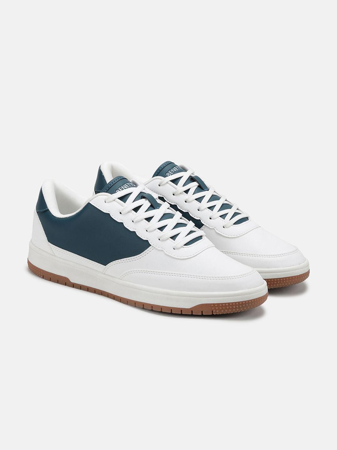United Colors of Benetton Men Textured PU Sneakers - Image 1