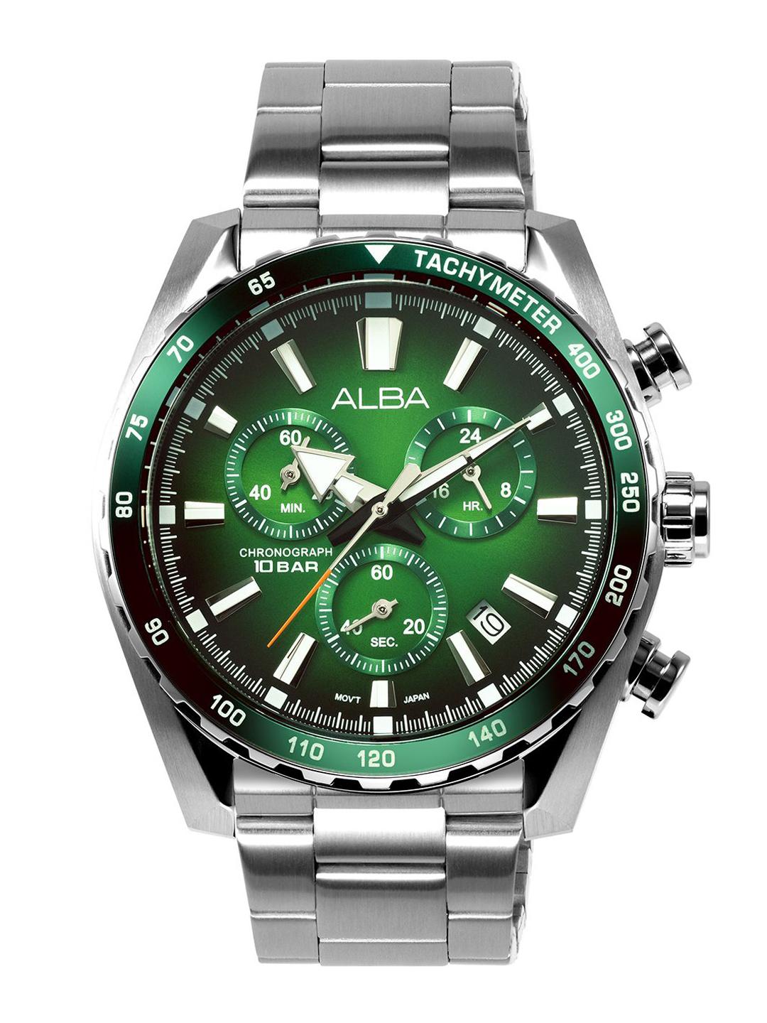 Buy Alba SIGNA Green Men 44mm Watch Quartz AX7007X1 - Watches for
