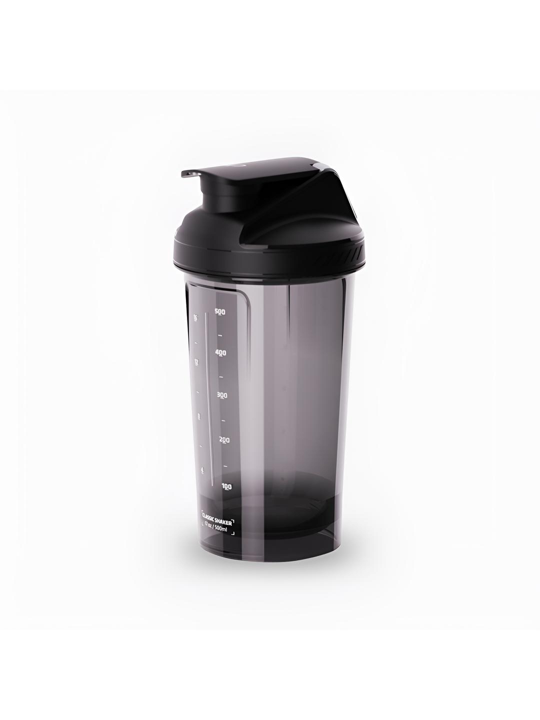 Decathlon Unisex Black Classic Easy of Use Gym Sports Shaker 500 Ml - Image 1