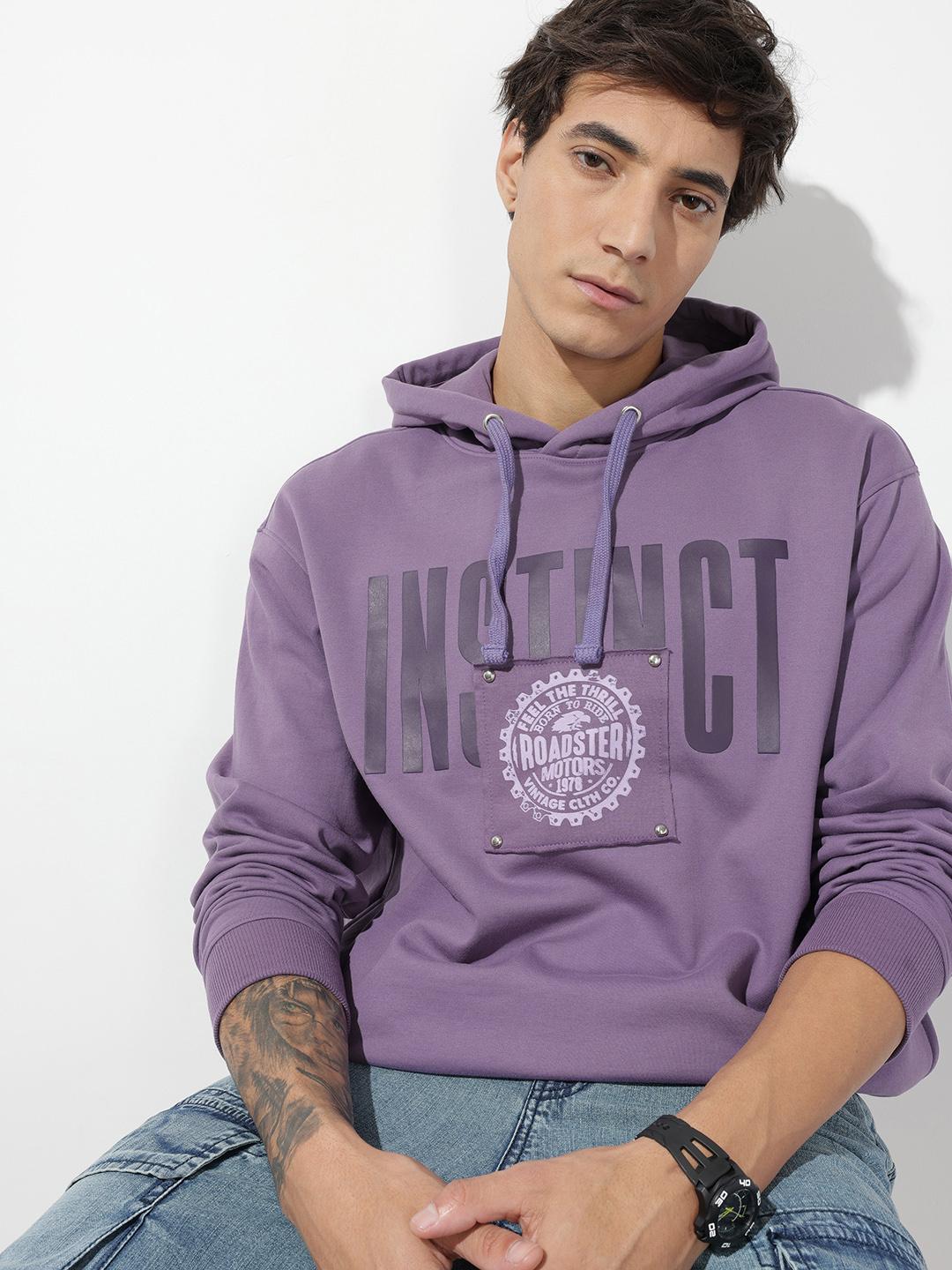 Roadster Typography Printed Hooded Sweatshirt - Image 1