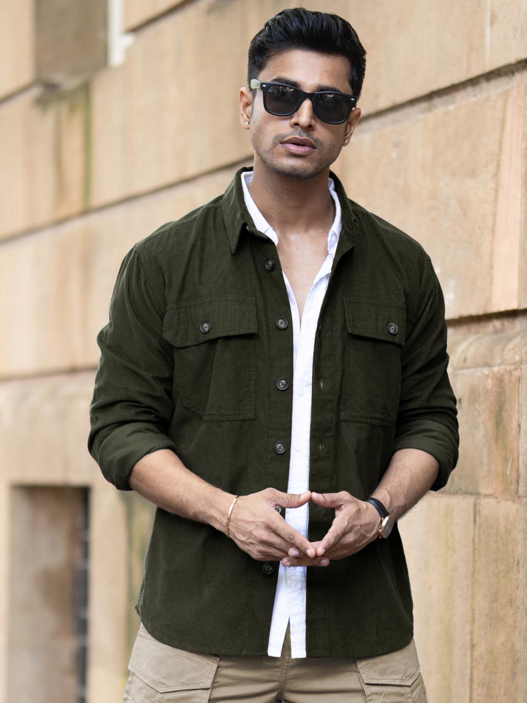Powerlook Corduroy Cotton Long Sleeves Shirt