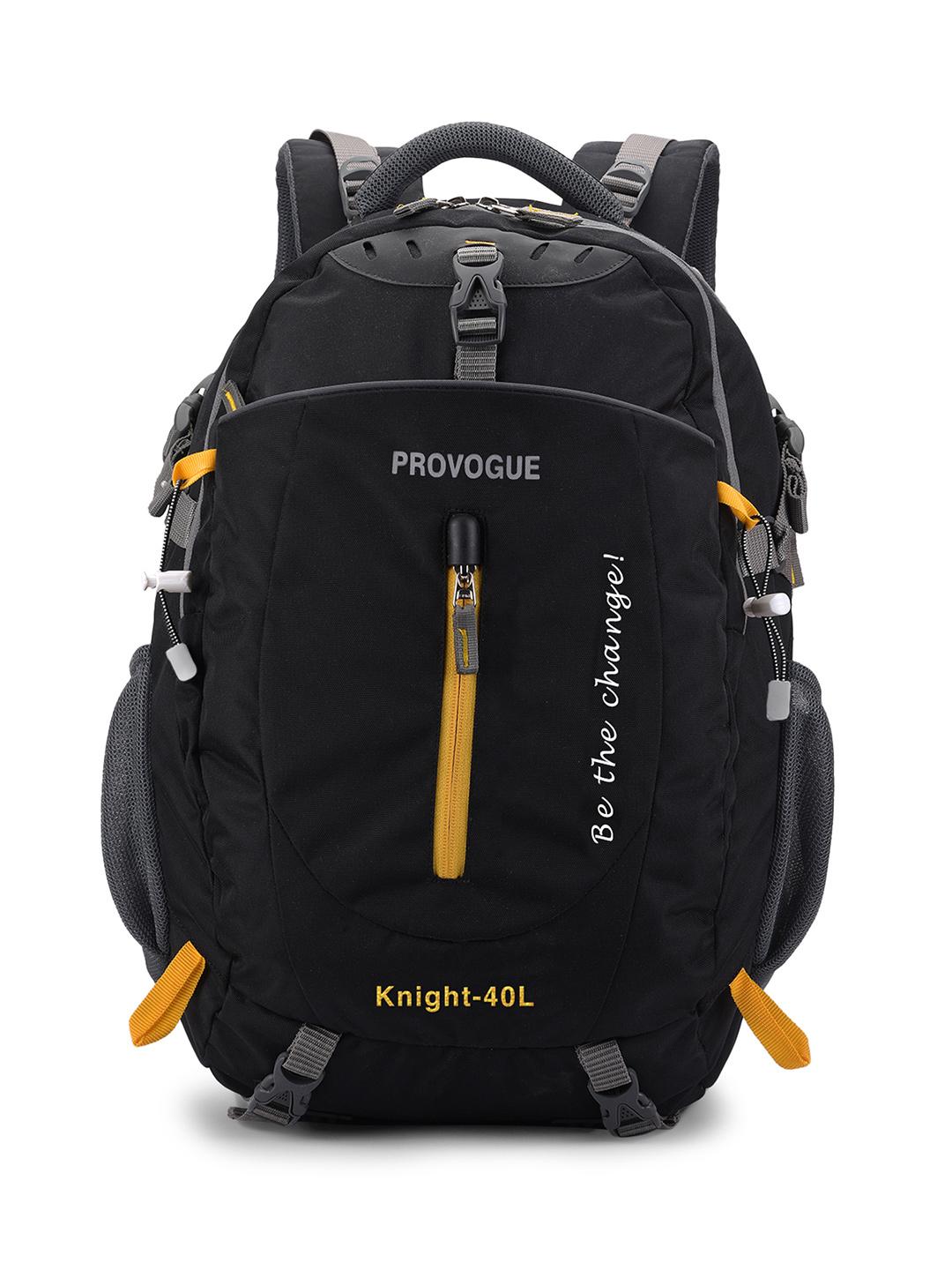 Provogue Unisex Black & Yellow Backpack 31L